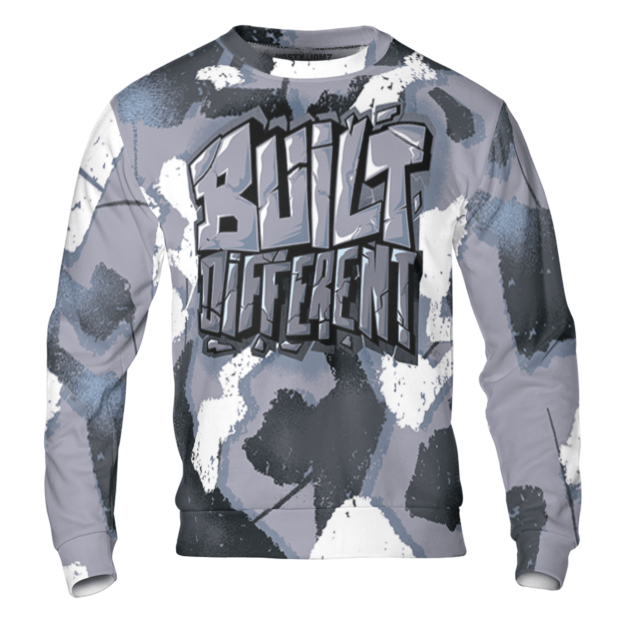 Stealth 14s Sweatshirt Match Built Different 3D All-Over Print Broken - NastyJamz