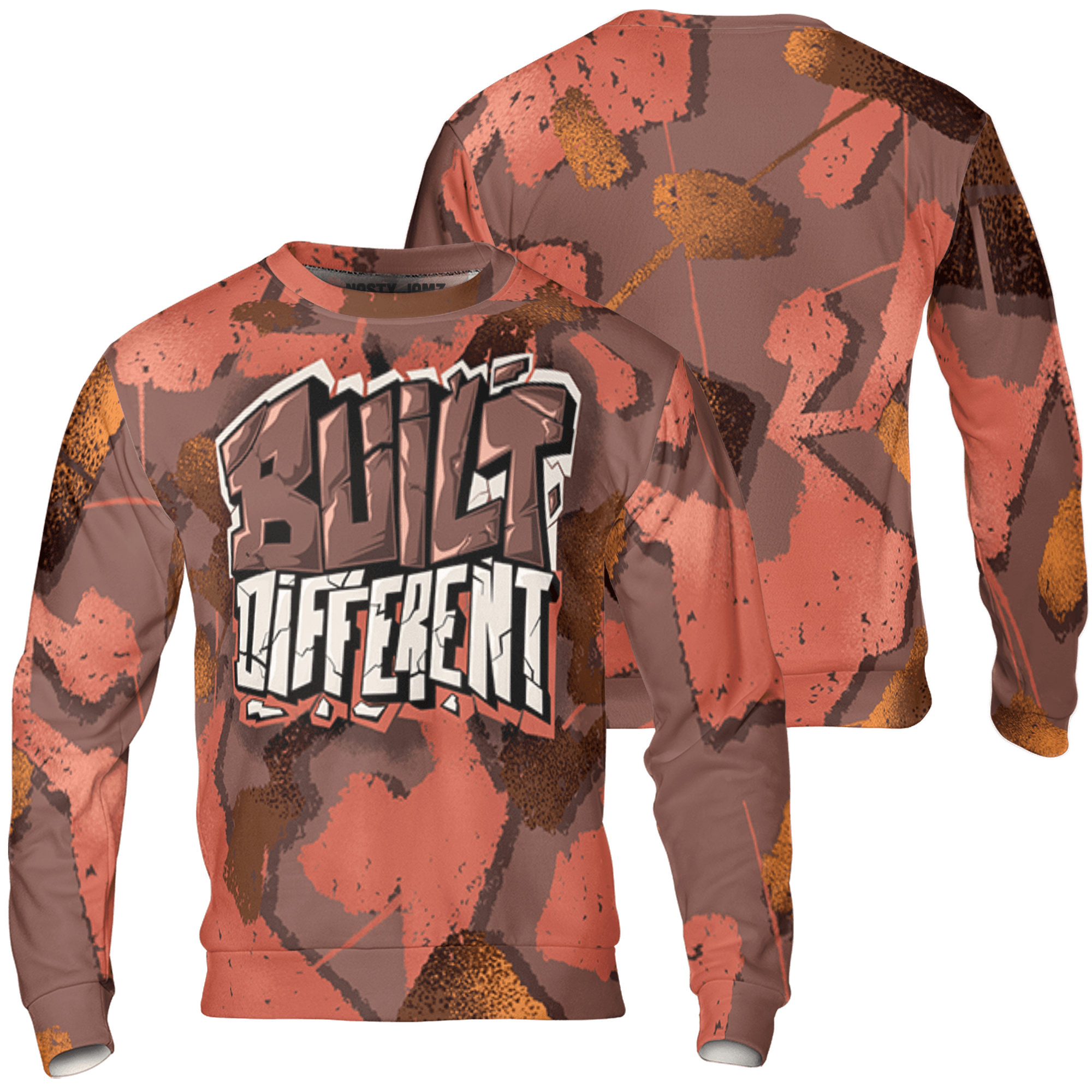 High OG Dusted Clay 1s Sweatshirt Match Built Different 3D All-Over Print Broken - NastyJamz