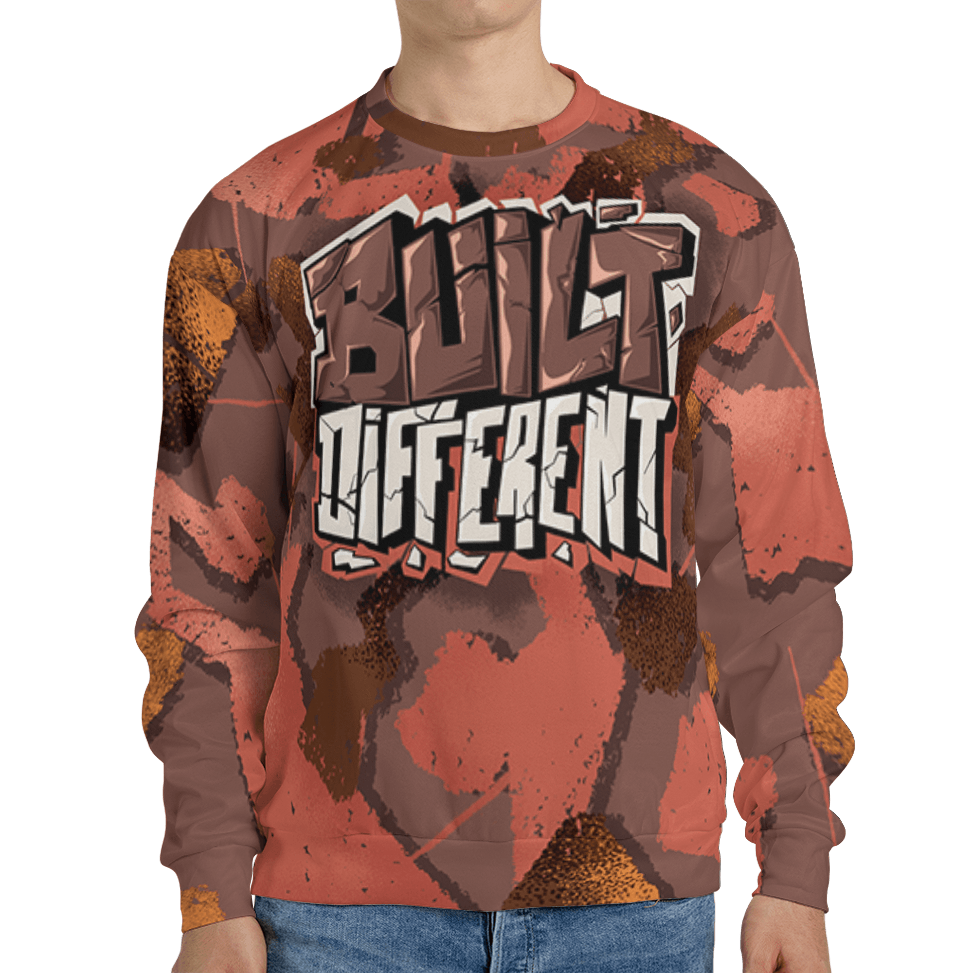 High OG Dusted Clay 1s Sweatshirt Match Built Different 3D All-Over Print Broken - NastyJamz