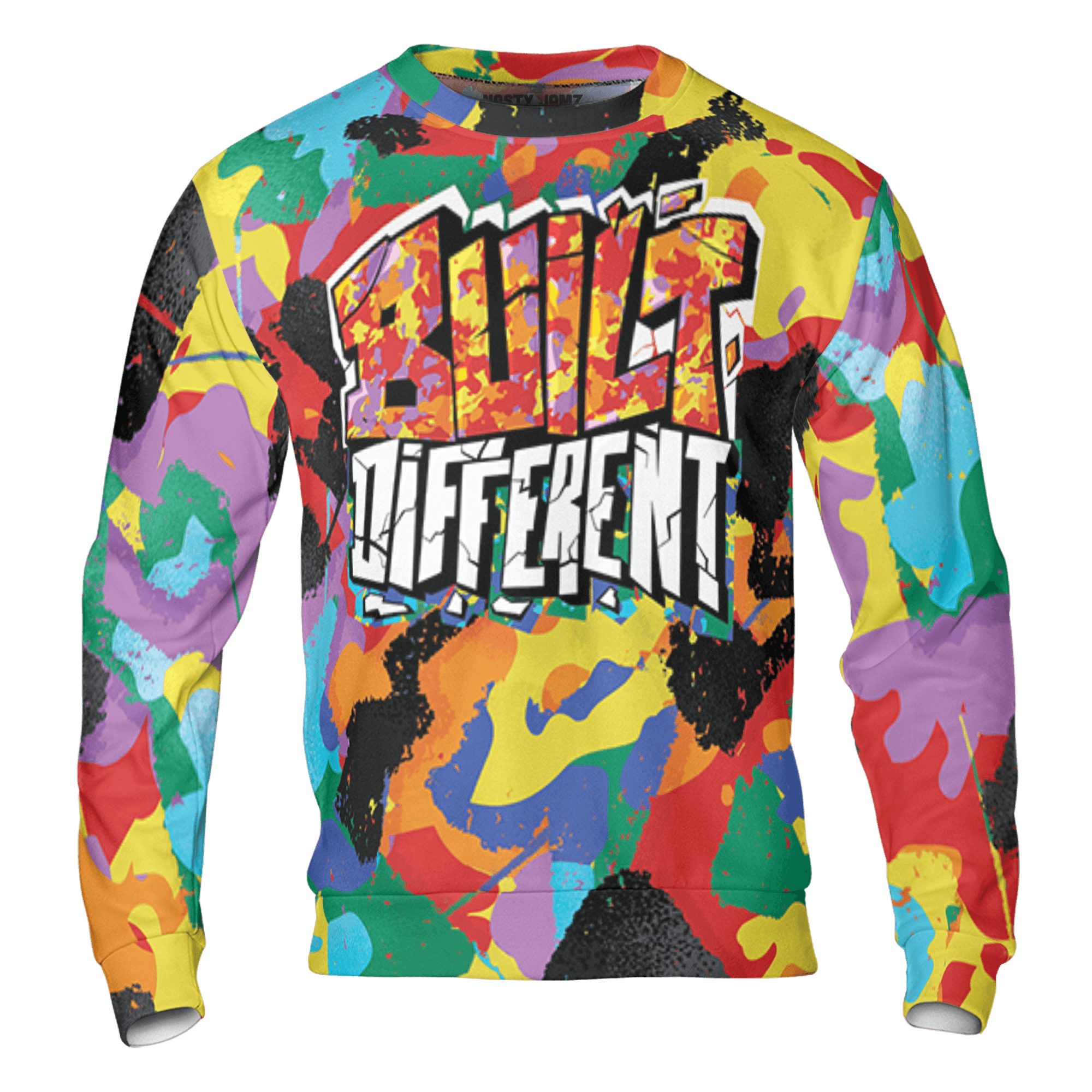 Mid GS Six Championships 1s Sweatshirt Match Built Different 3D All-Over Print Broken - NastyJamz
