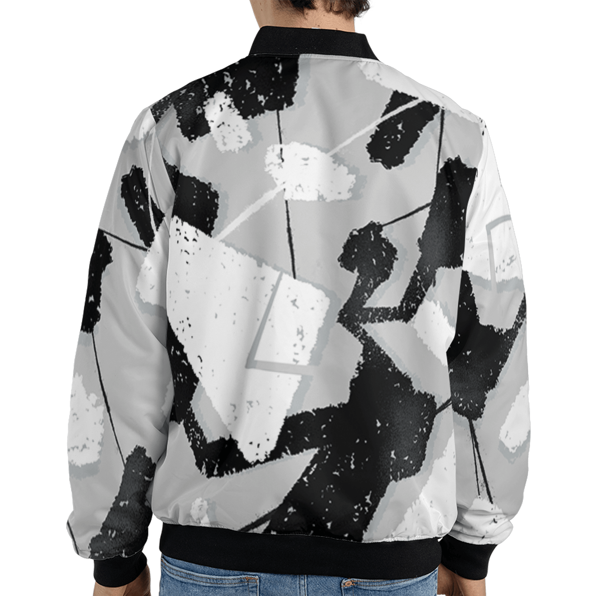 Retro High OG Black White 1s Jacket Match Built Different 3D All-Over Print Broken - NastyJamz