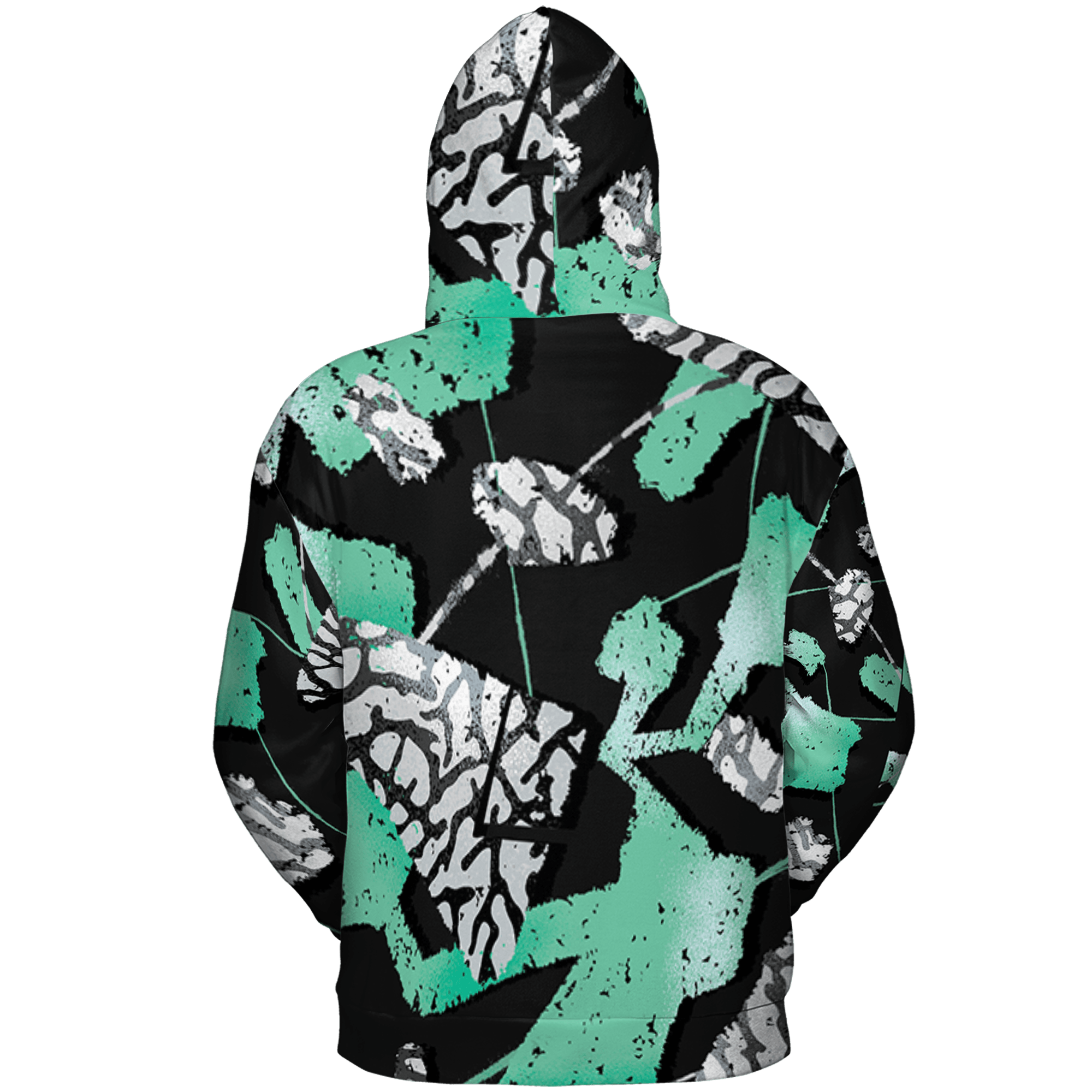 Green Glow 3s Hoodie Match Built Different 3D All-Over Print Broken - NastyJamz