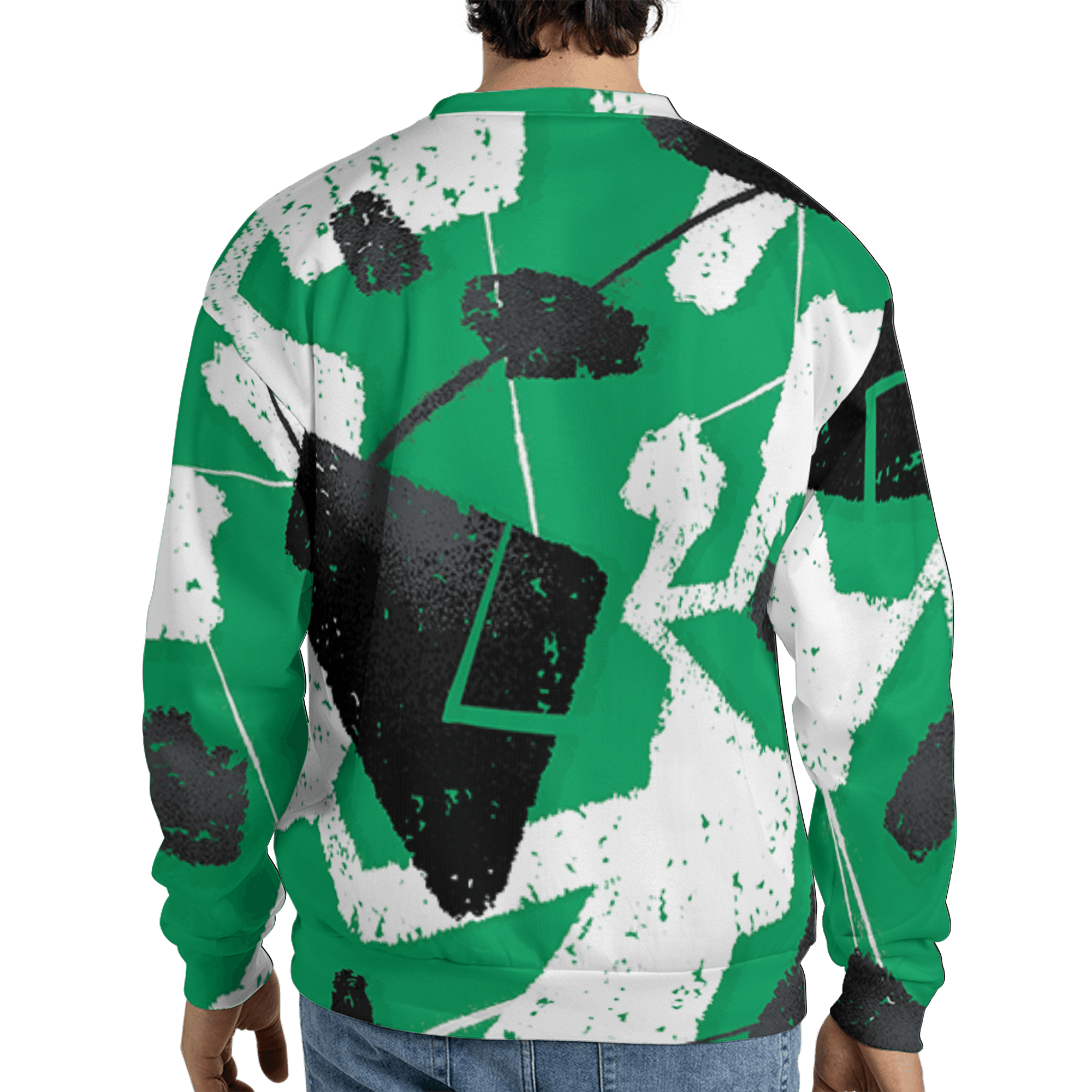Lucky Green 5s Sweatshirt Match Built Different 3D All-Over Print Broken - NastyJamz