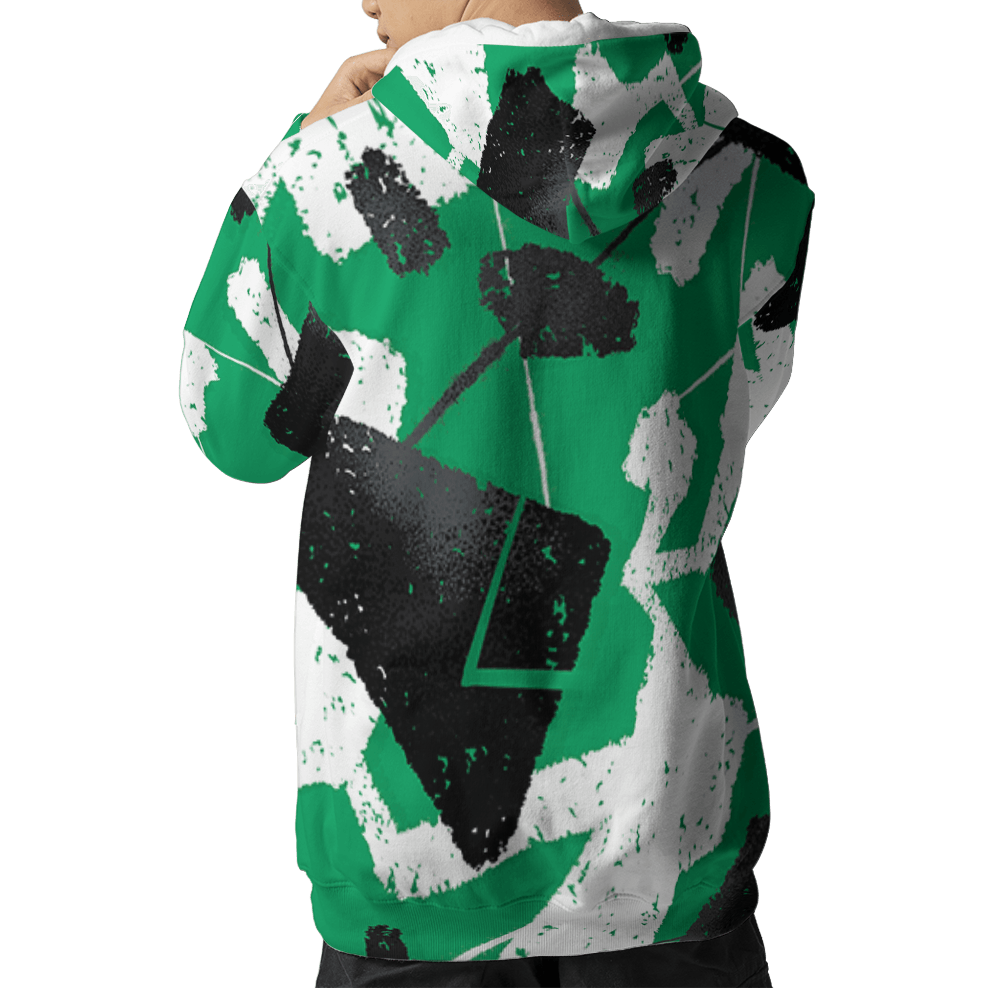 Lucky Green 5s Hoodie Match Built Different 3D All-Over Print Broken - NastyJamz