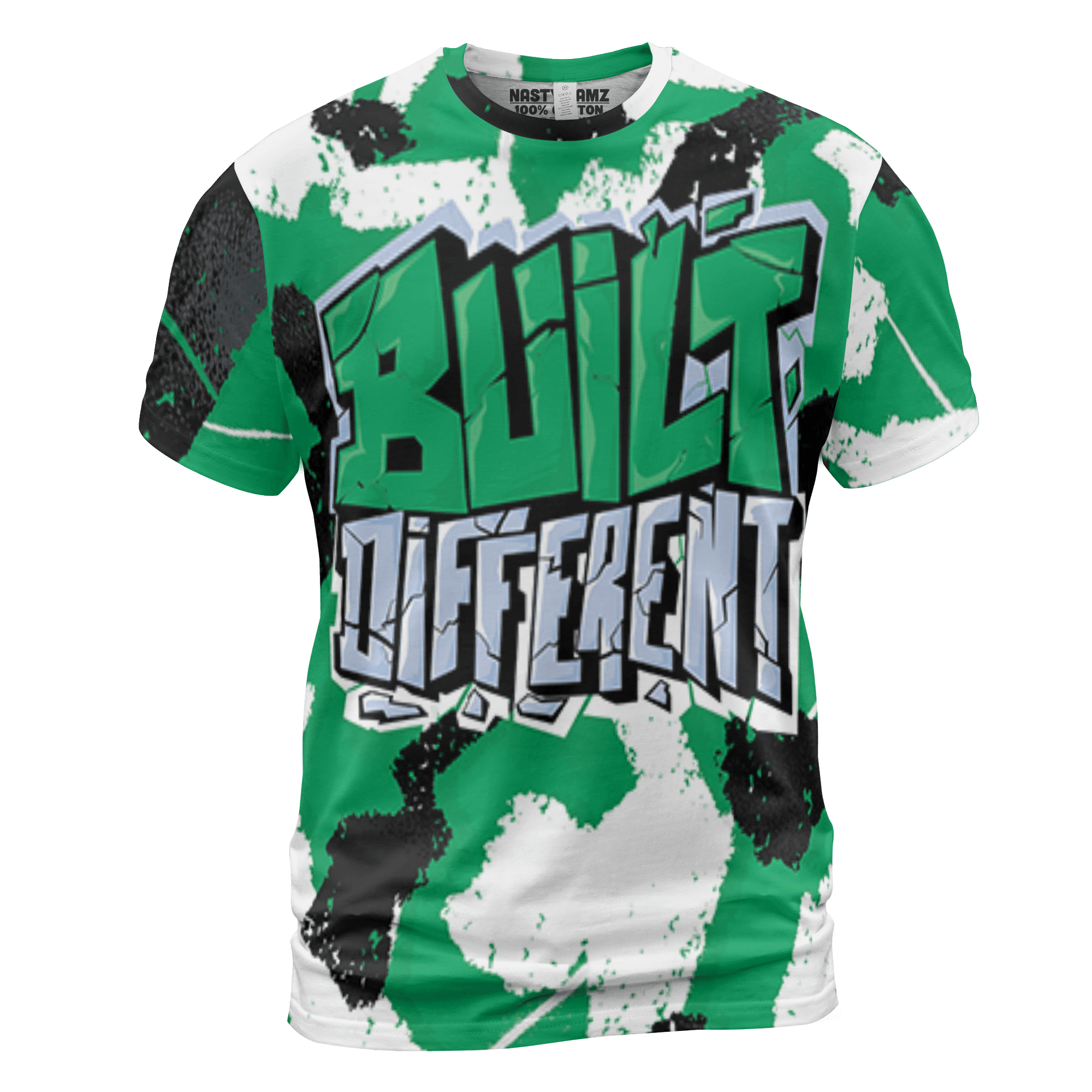 Lucky Green 5s T Shirt Match Built Different 3D All-Over Print Broken - NastyJamz