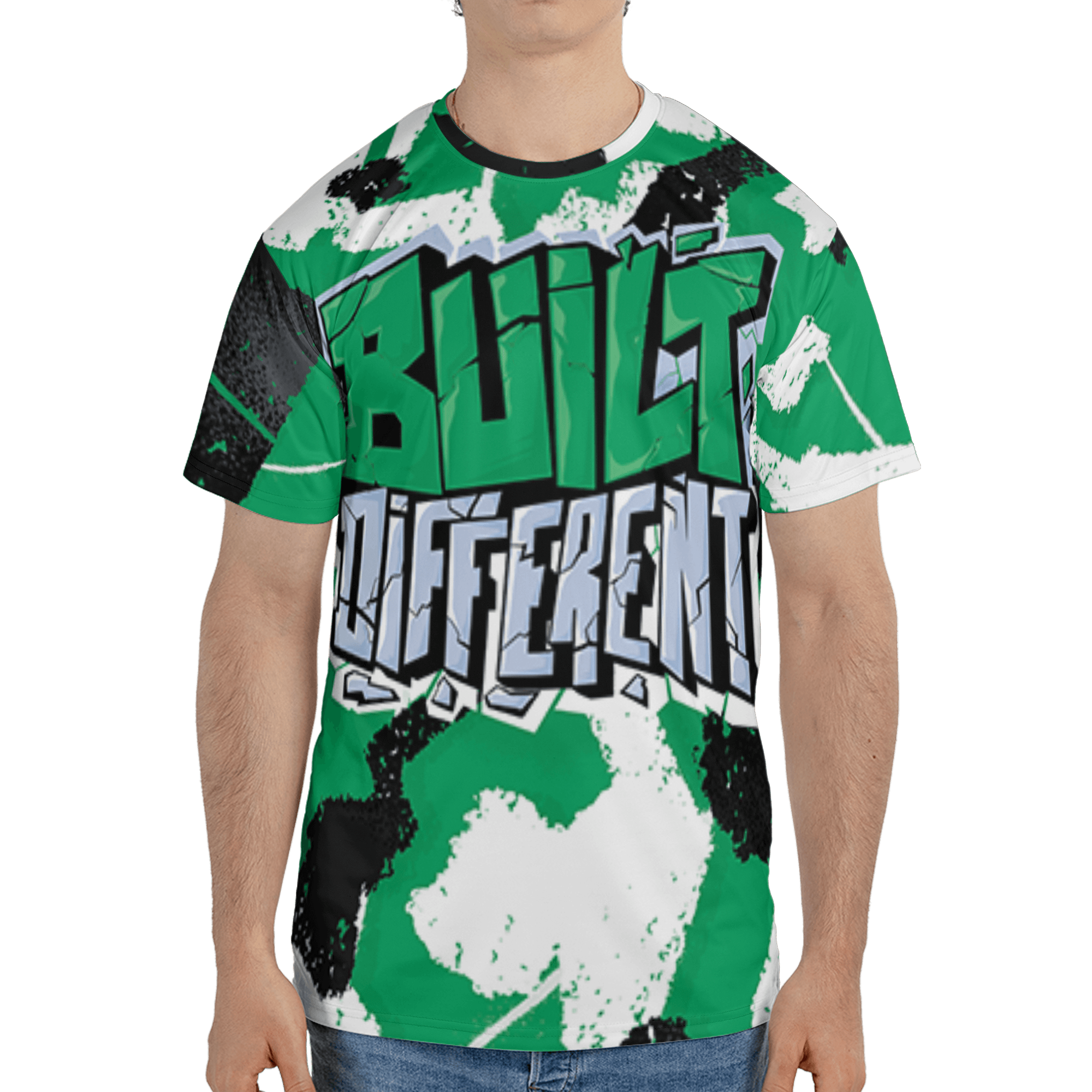 Lucky Green 5s T Shirt Match Built Different 3D All-Over Print Broken - NastyJamz
