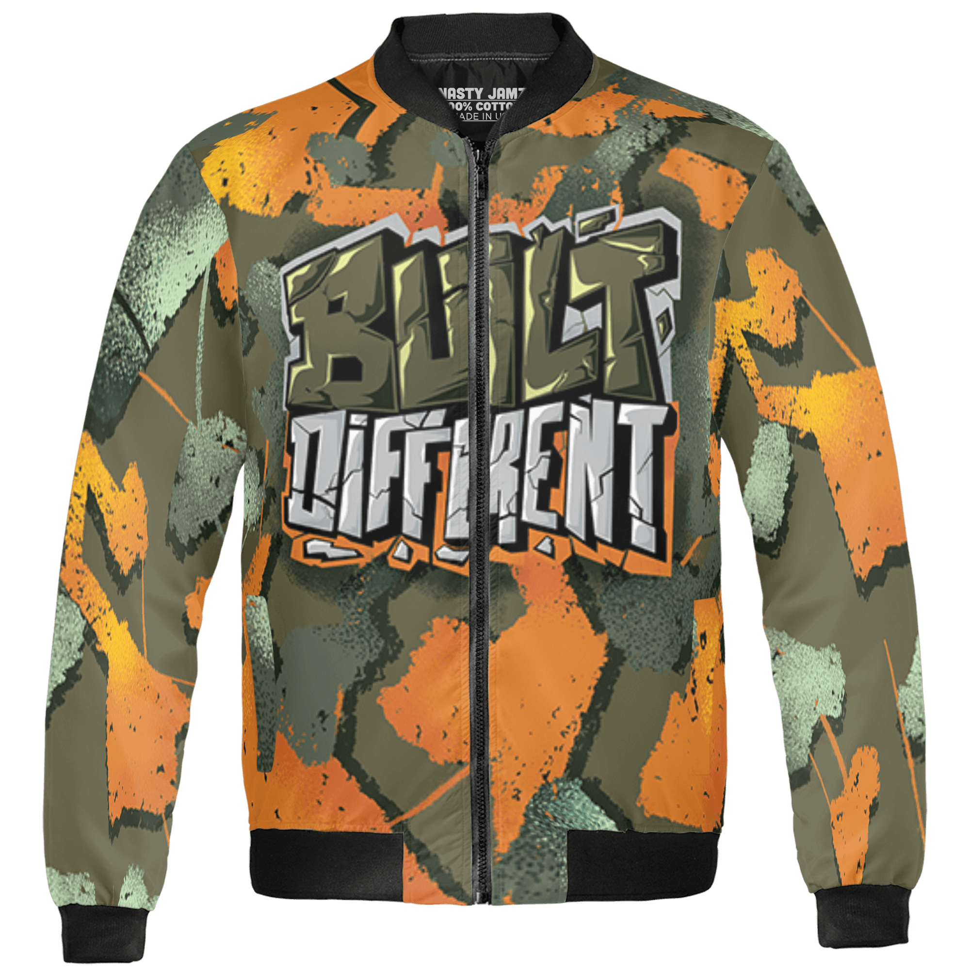 Olive 5s Jacket Match Built Different 3D All-Over Print Broken - NastyJamz