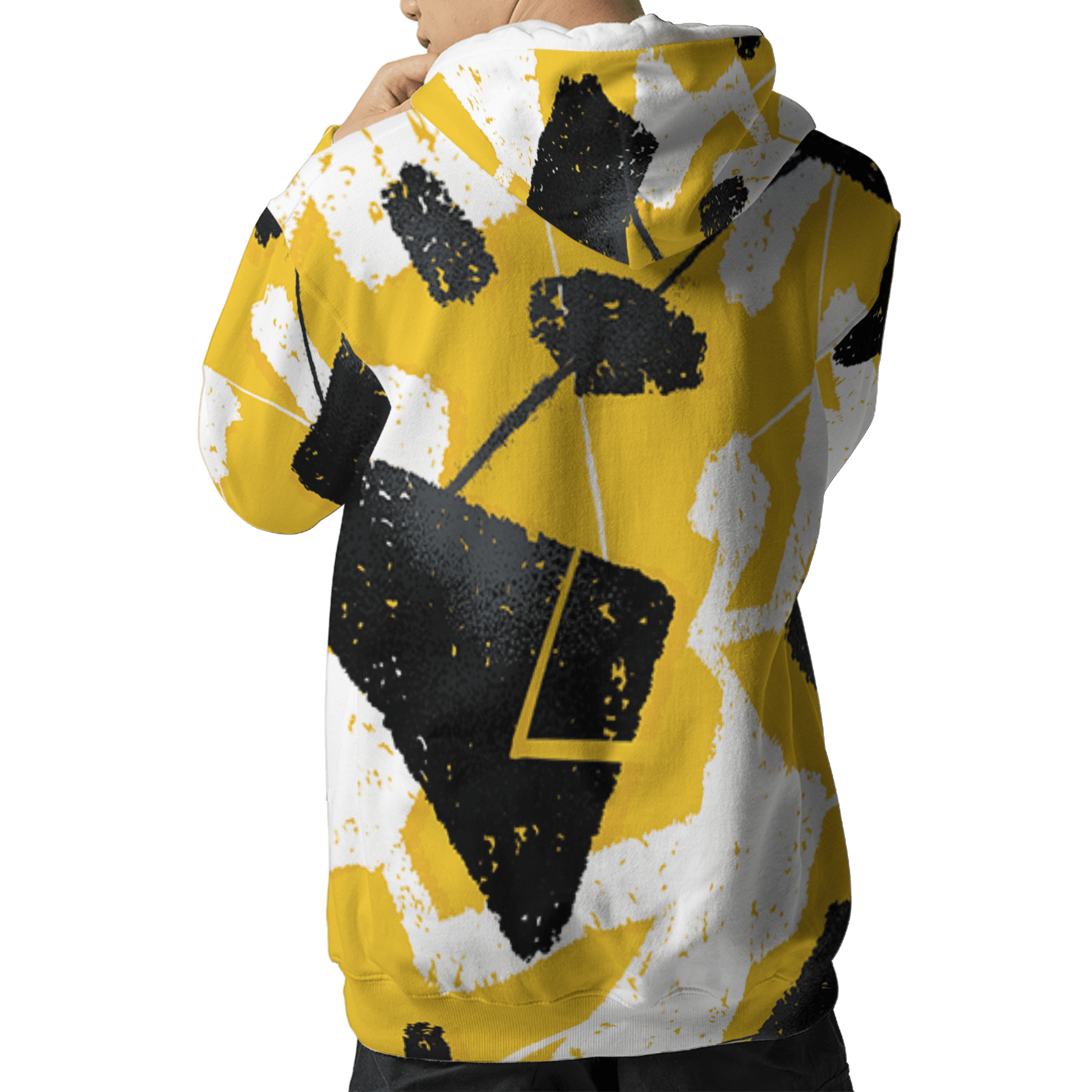 Yellow Ochre 6s Hoodie Match Built Different 3D All-Over Print Broken - NastyJamz