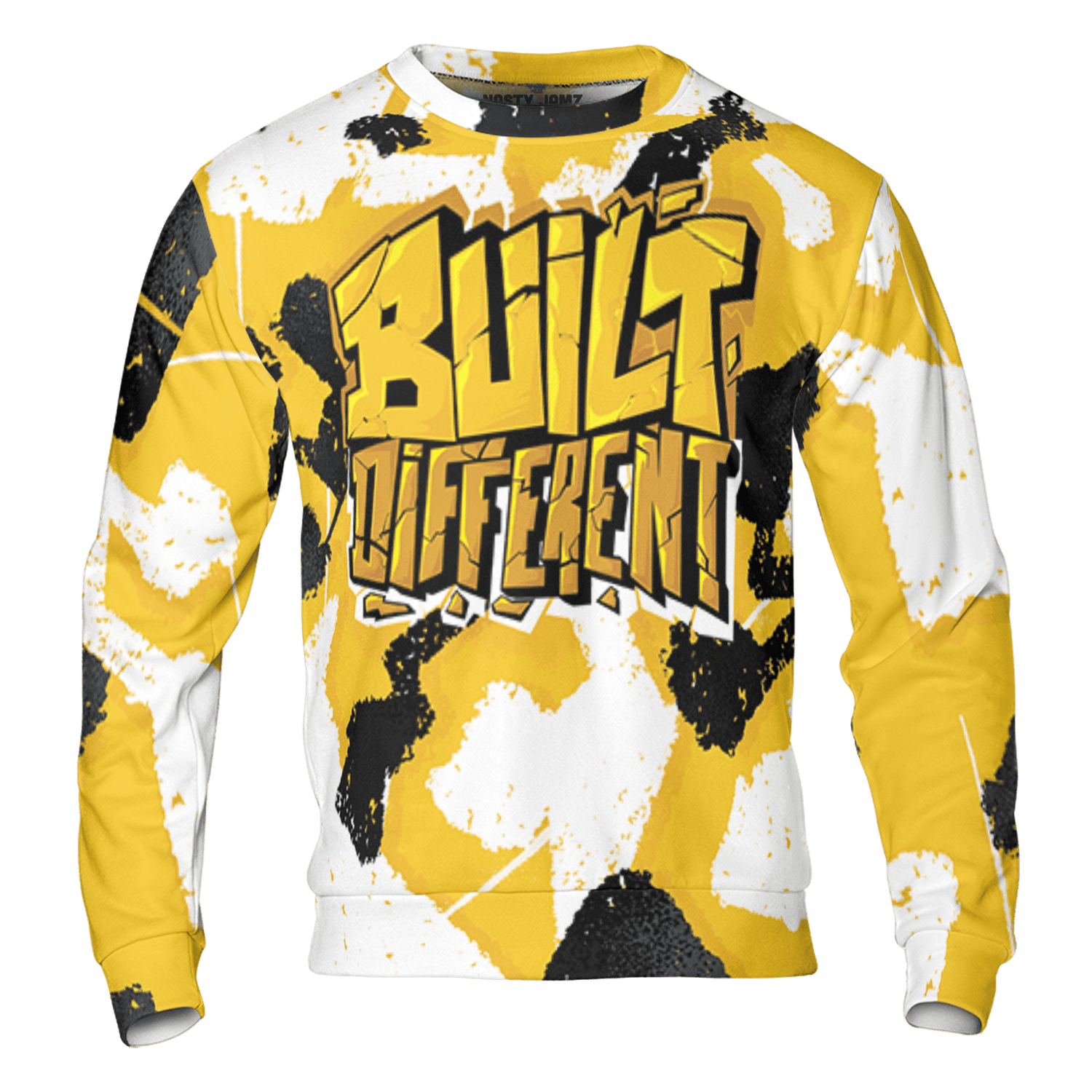 Yellow Ochre 6s Sweatshirt Match Built Different 3D All-Over Print Broken - NastyJamz