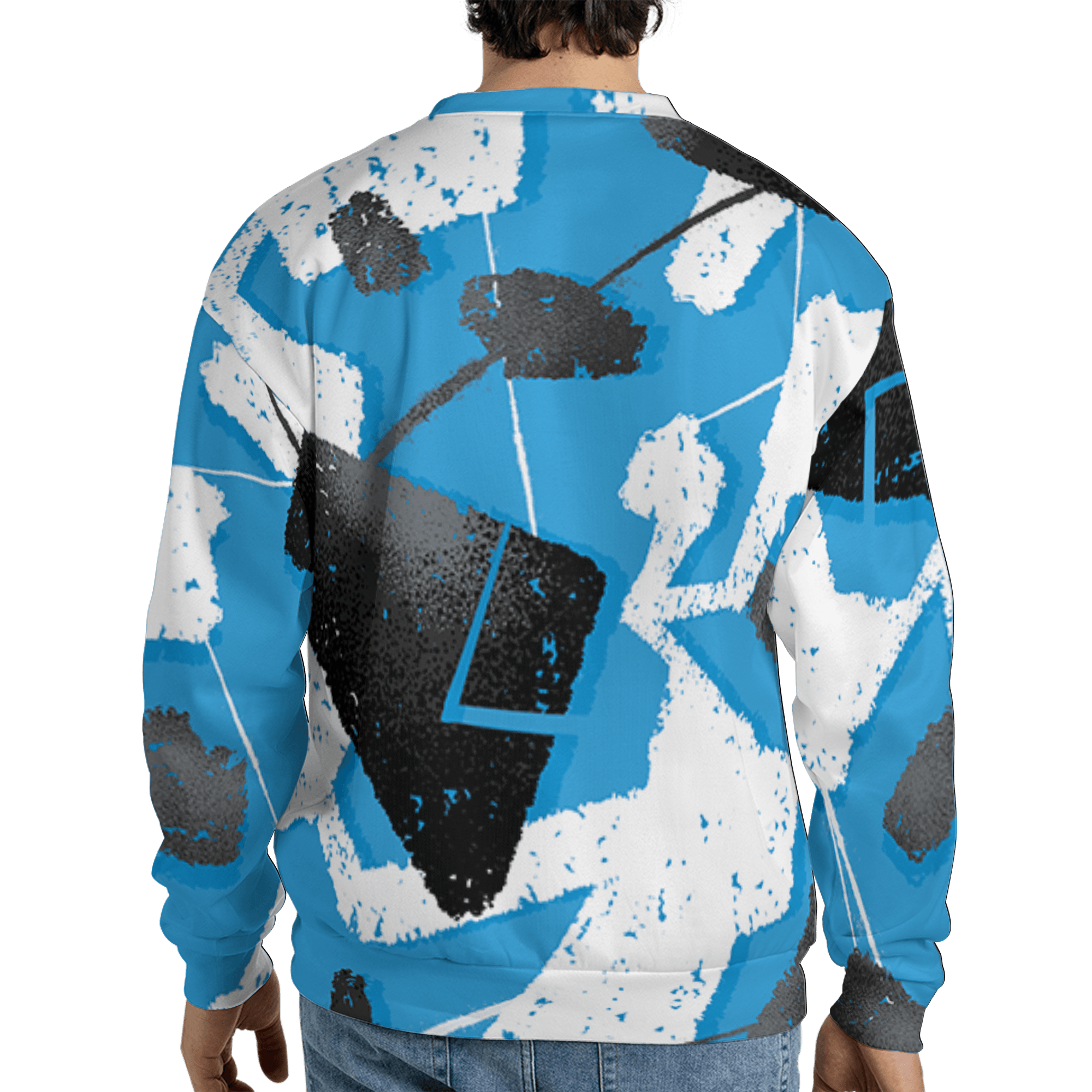Powder Blue 9s Sweatshirt Match Built Different 3D All-Over Print Broken - NastyJamz