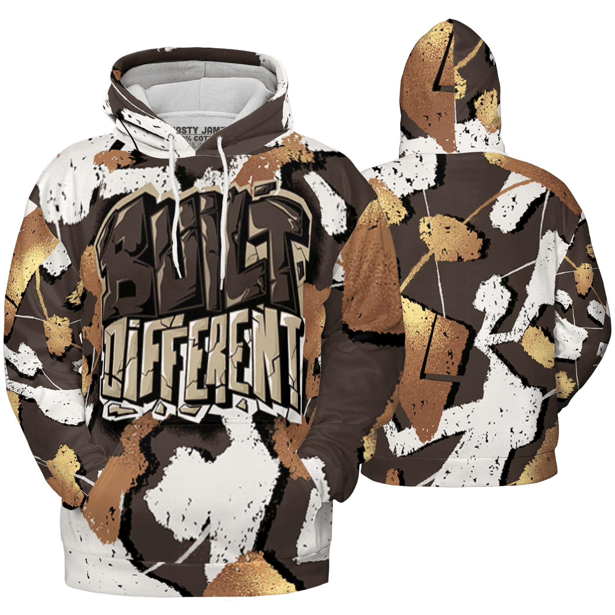 Jumpman Jack Hoodie Match Built Different 3D All-Over Print Broken - NastyJamz