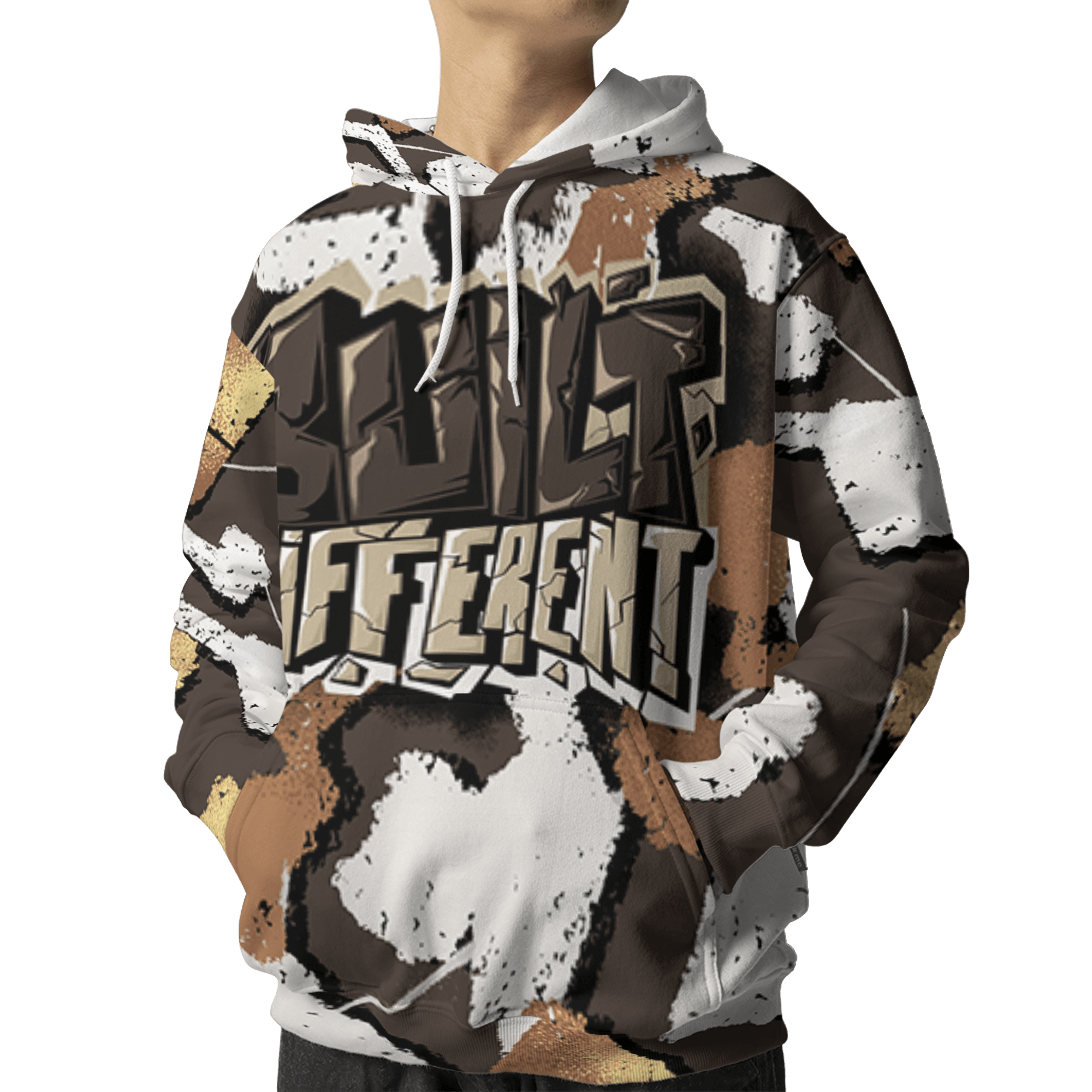 Jumpman Jack Hoodie Match Built Different 3D All-Over Print Broken - NastyJamz