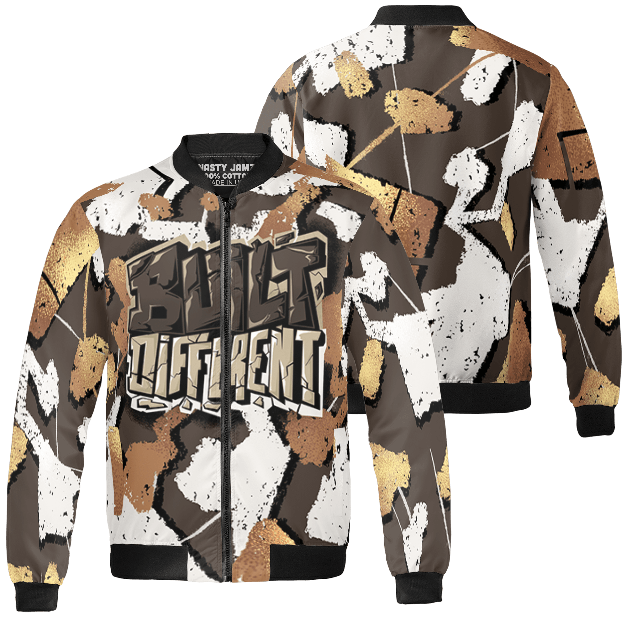 Jumpman Jack Jacket Match Built Different 3D All-Over Print Broken - NastyJamz