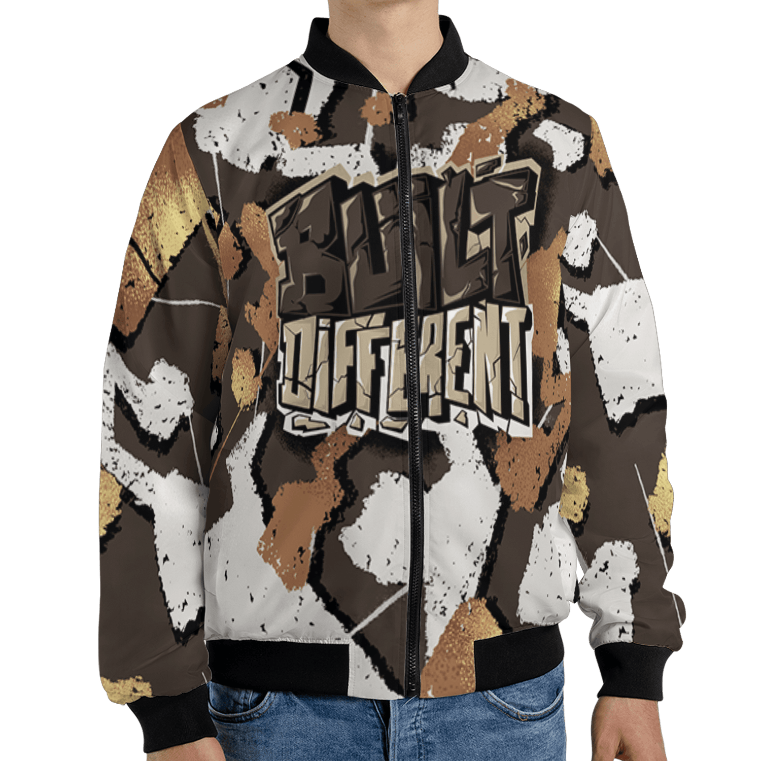 Jumpman Jack Jacket Match Built Different 3D All-Over Print Broken - NastyJamz