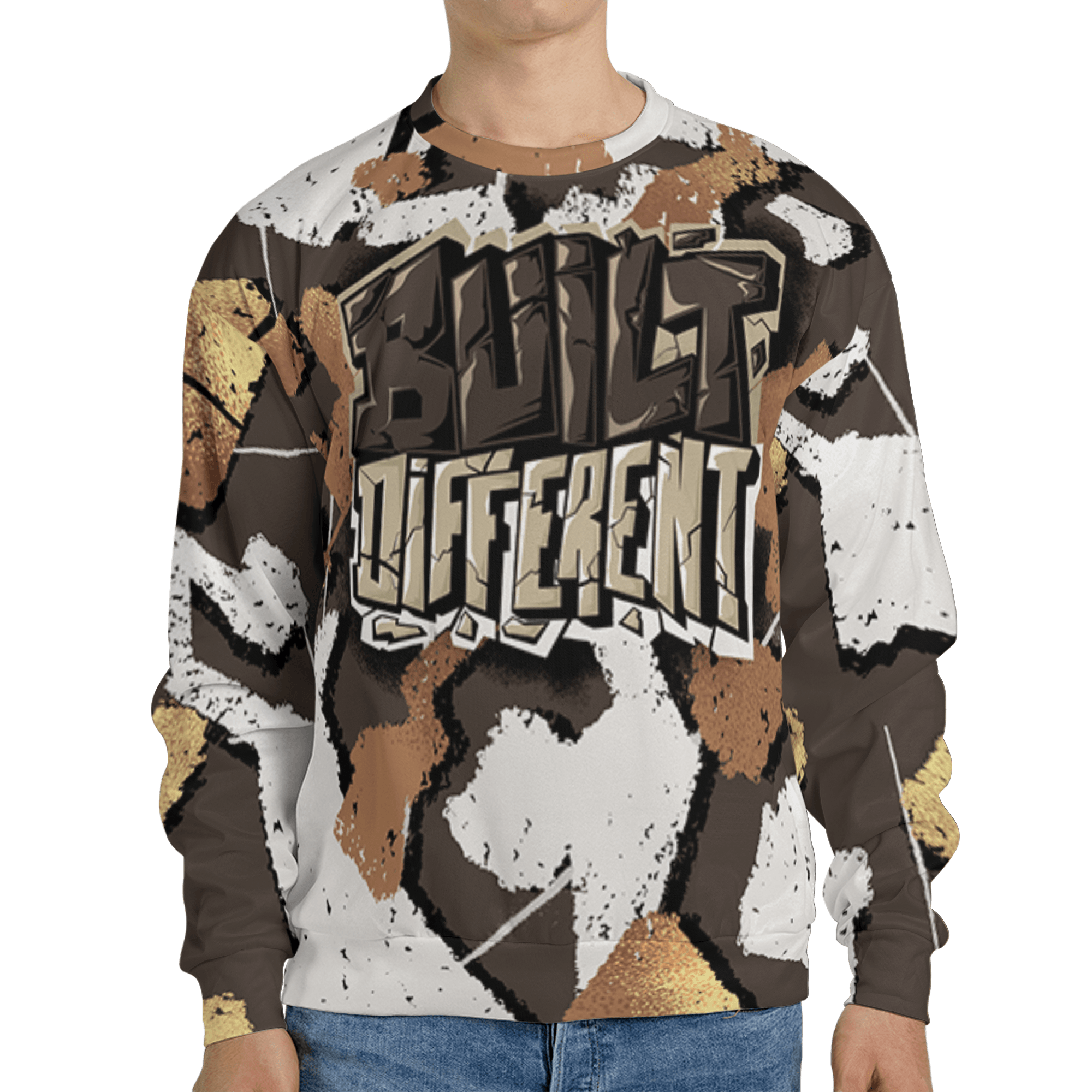 Jumpman Jack Sweatshirt Match Built Different 3D All-Over Print Broken - NastyJamz