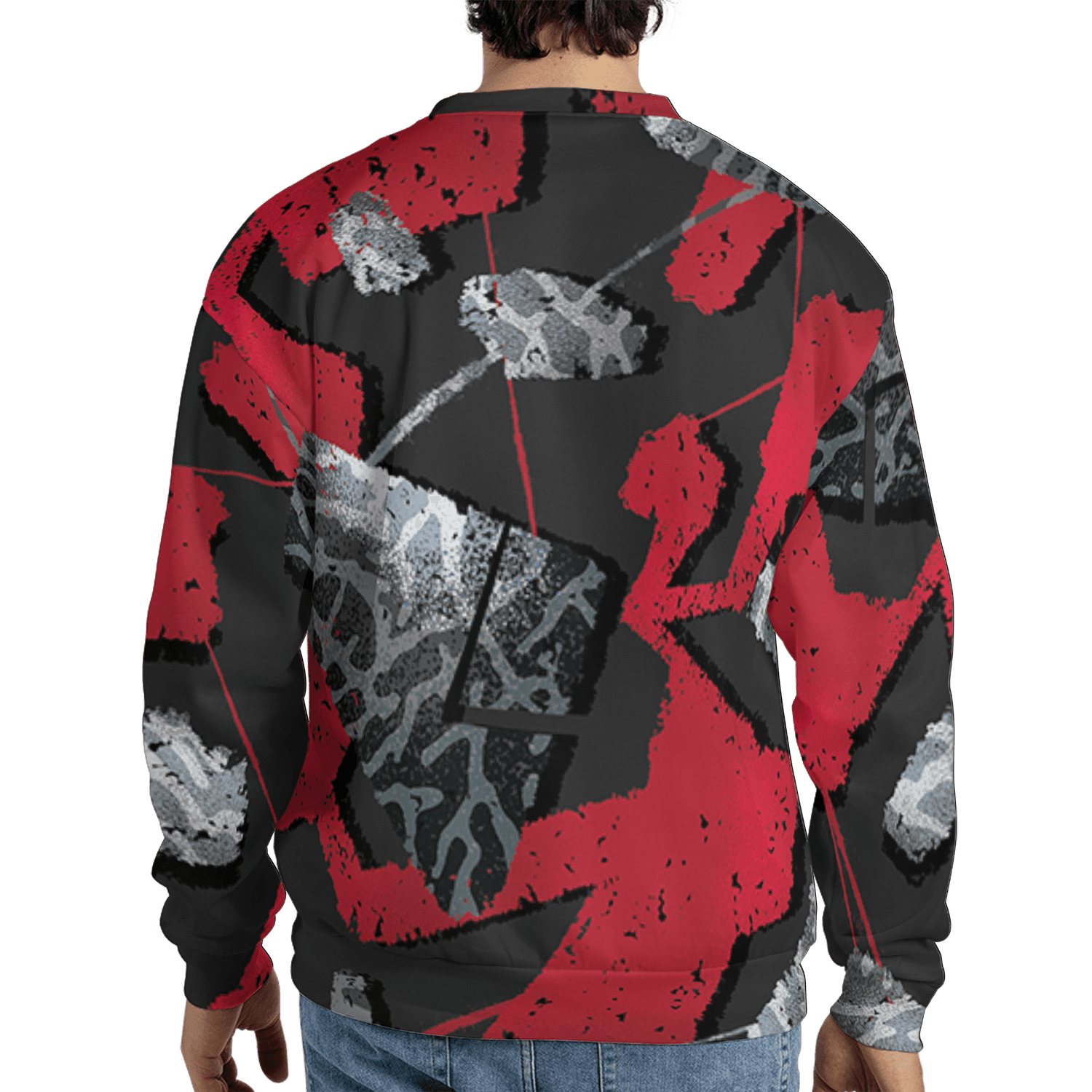 Spizike Low Bred Sweatshirt Match Built Different 3D All-Over Print Broken - NastyJamz