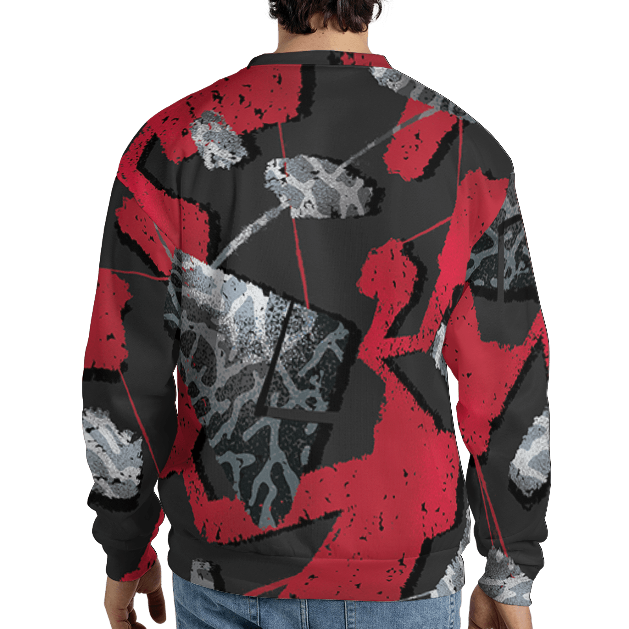 Spizike Low Bred Sweatshirt Match Built Different 3D All-Over Print Broken - NastyJamz