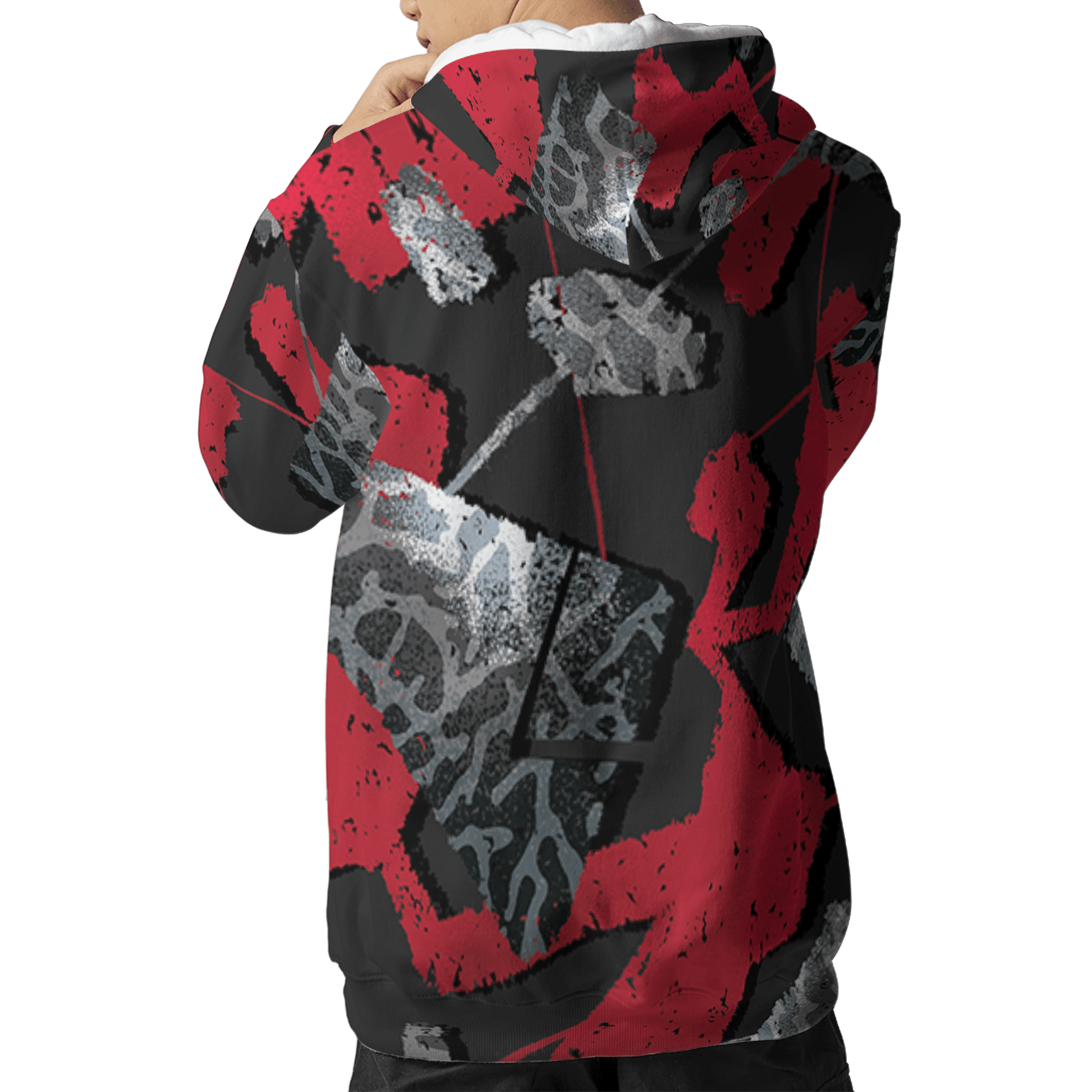 Spizike Low Bred Hoodie Match Built Different 3D All-Over Print Broken - NastyJamz