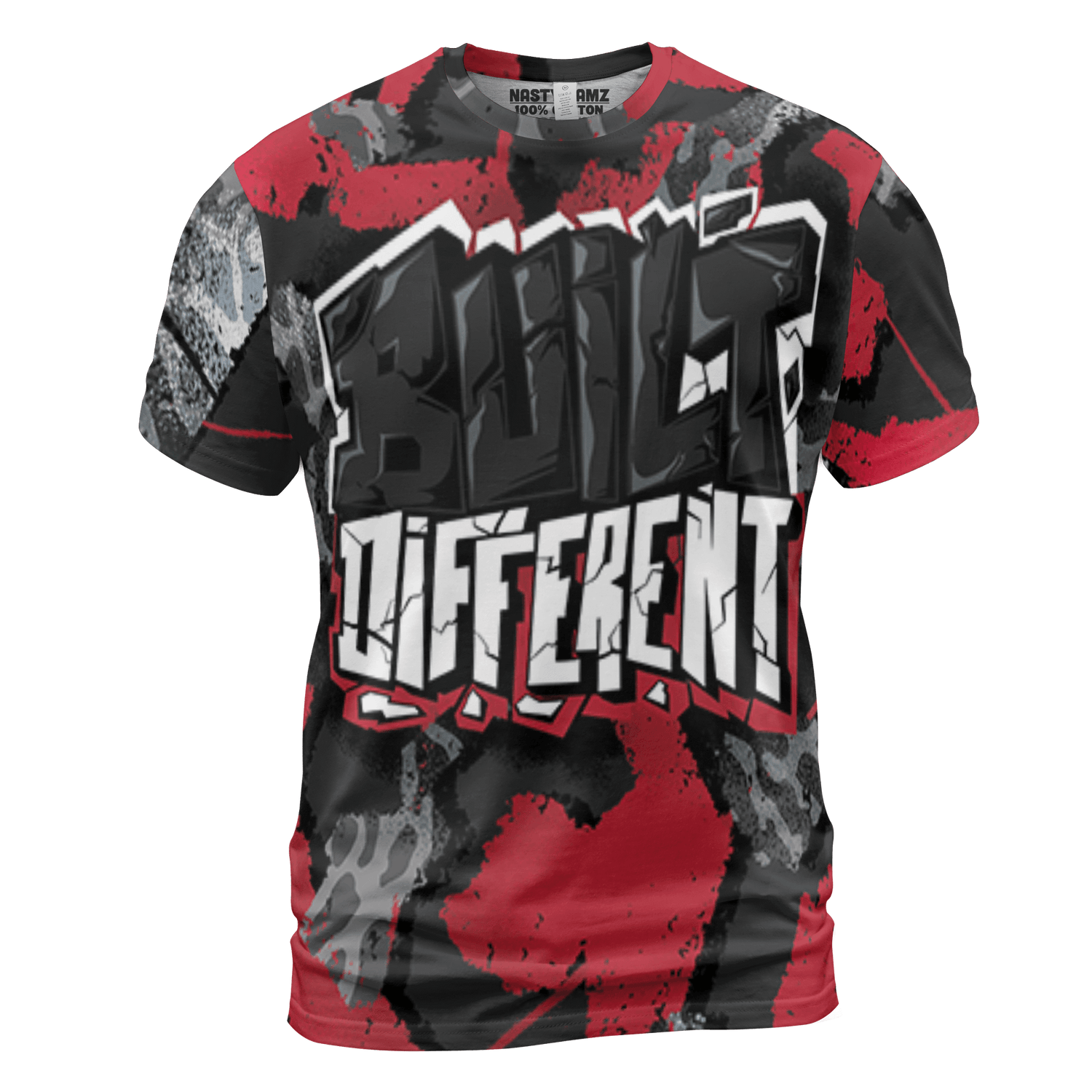 Spizike Low Bred T Shirt Match Built Different 3D All-Over Print Broken - NastyJamz