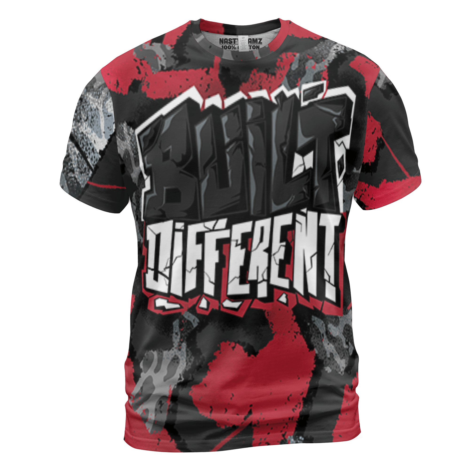 Spizike Low Bred T Shirt Match Built Different 3D All-Over Print Broken - NastyJamz
