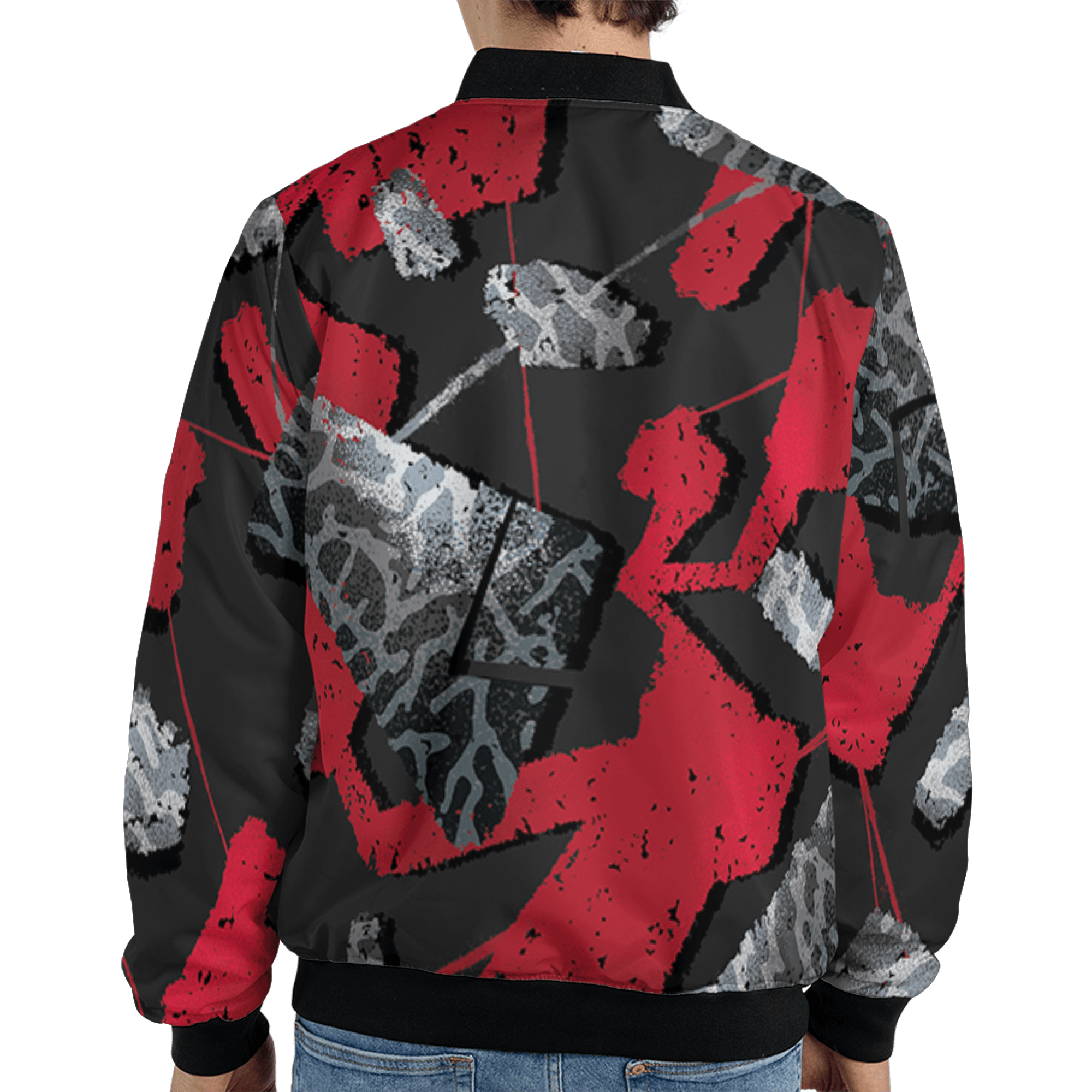 Spizike Low Bred Jacket Match Built Different 3D All-Over Print Broken - NastyJamz