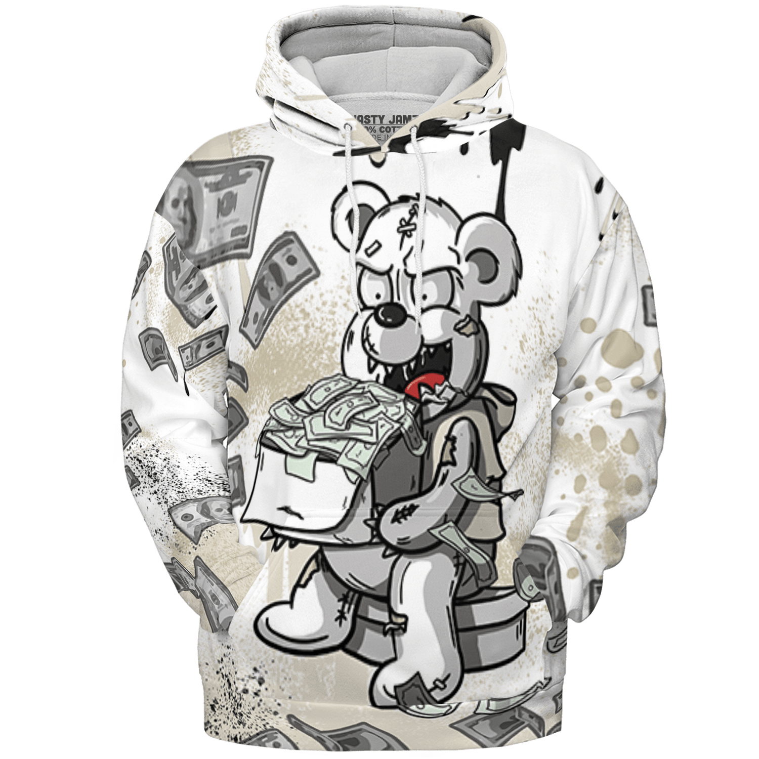 Gratitude 11s Hoodie Match Cash Money 3D All-Over Print Splash Paint - NastyJamz