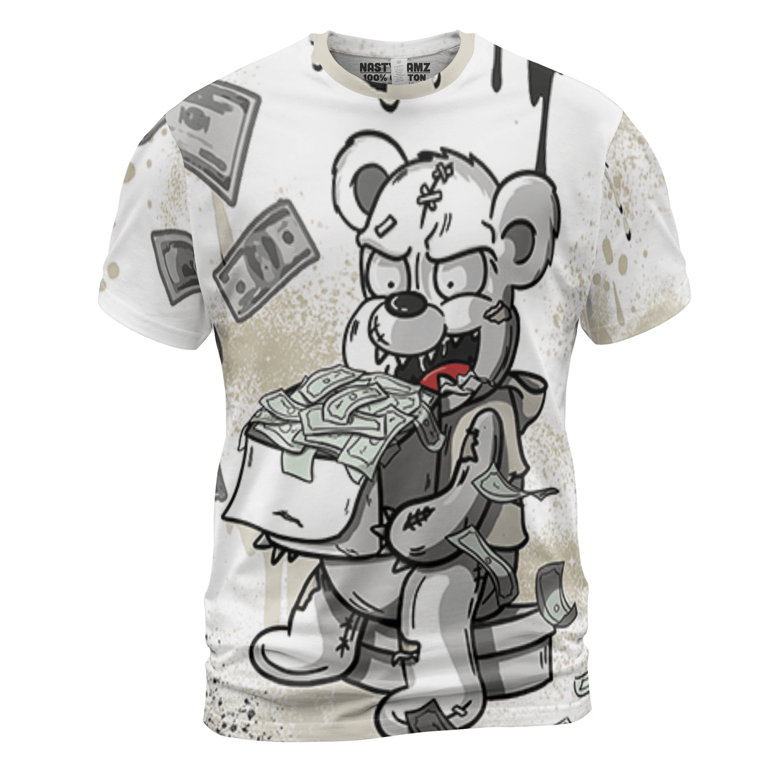 Gratitude 11s T Shirt Match Cash Money 3D All-Over Print Splash Paint - NastyJamz