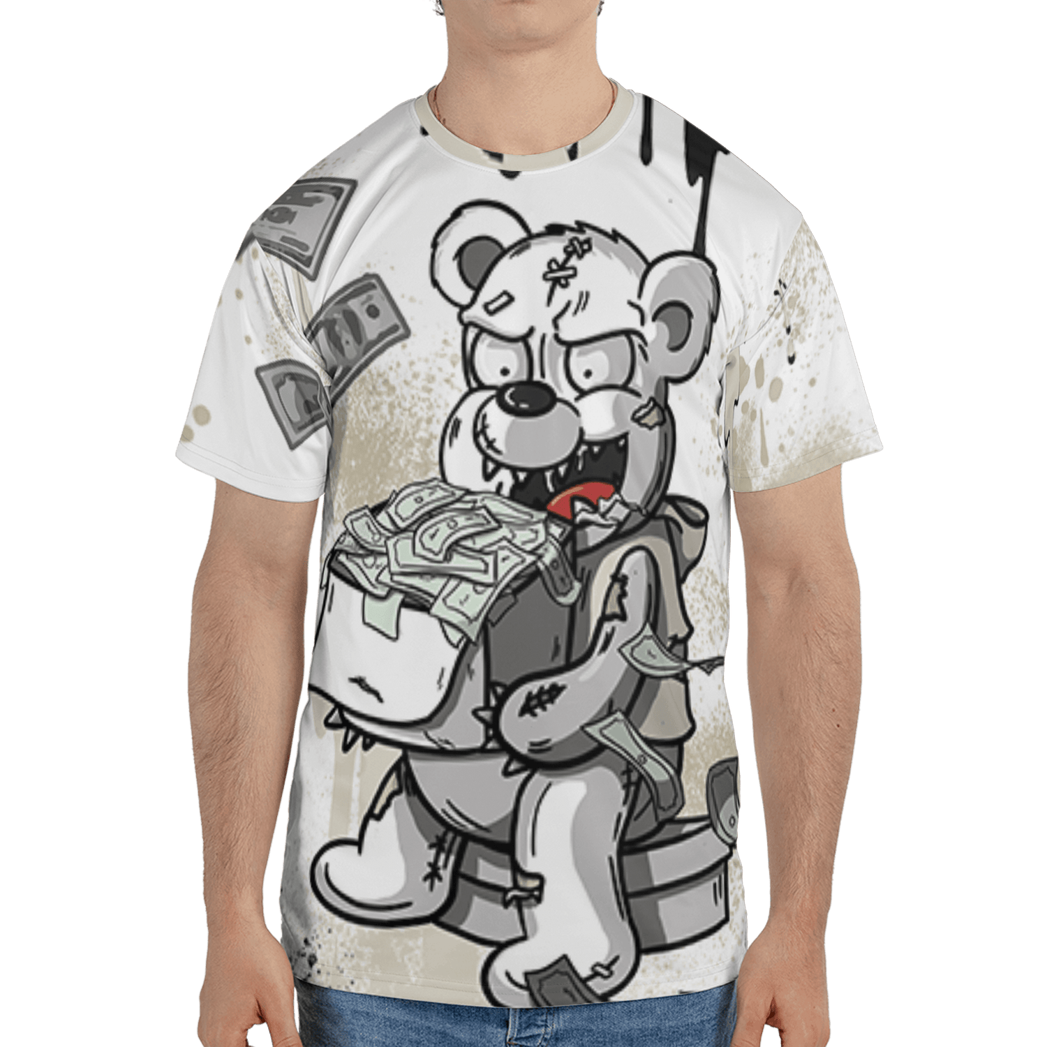 Gratitude 11s T Shirt Match Cash Money 3D All-Over Print Splash Paint - NastyJamz