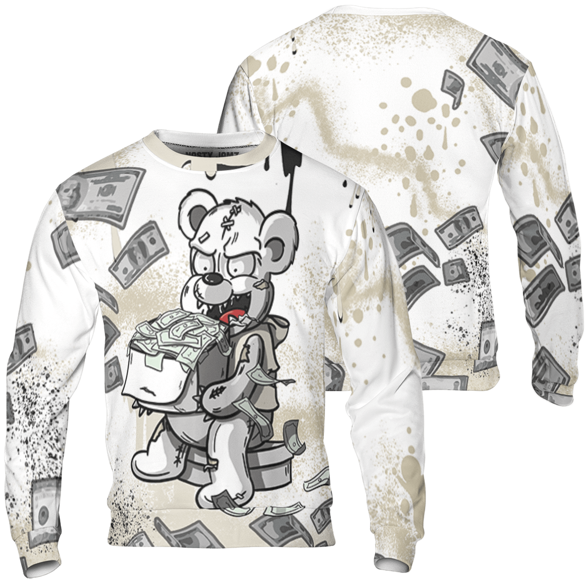 Gratitude 11s Sweatshirt Match Cash Money 3D All-Over Print Splash Paint - NastyJamz