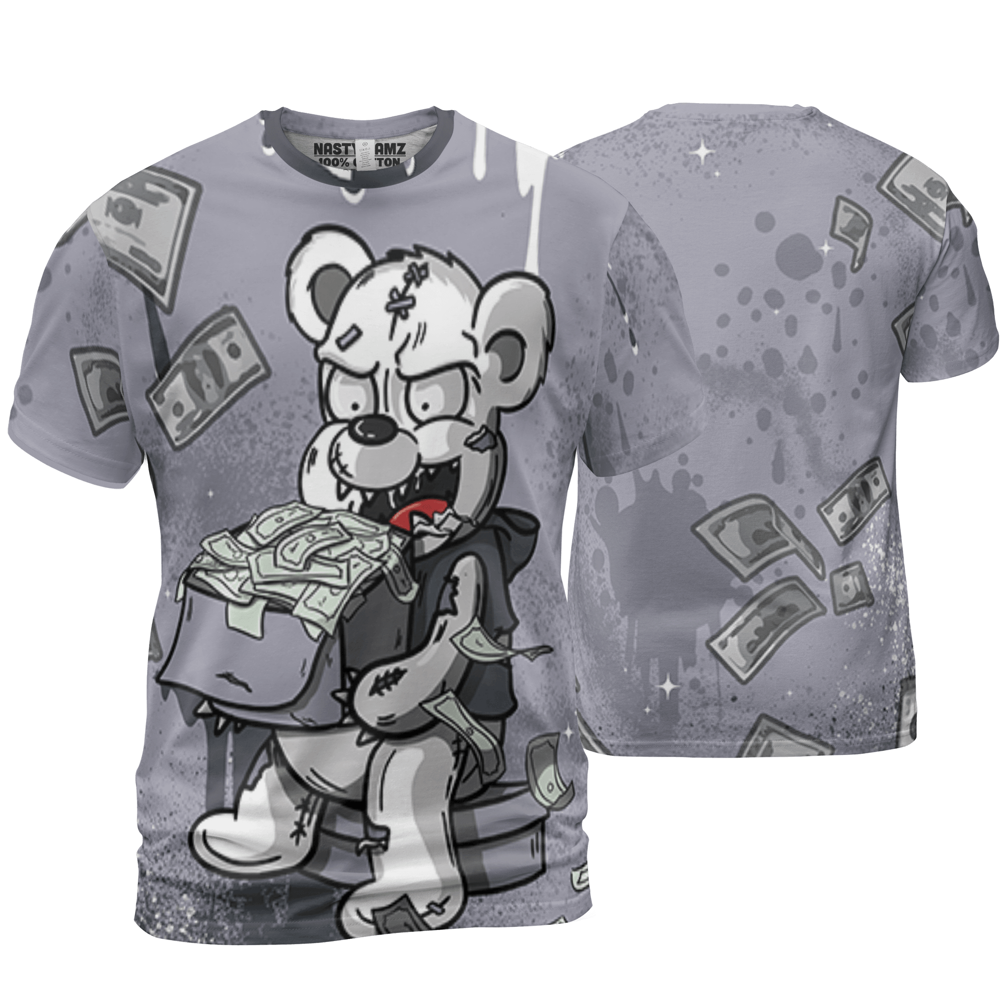 Stealth 14s T Shirt Match Cash Money 3D All-Over Print Splash Paint - NastyJamz