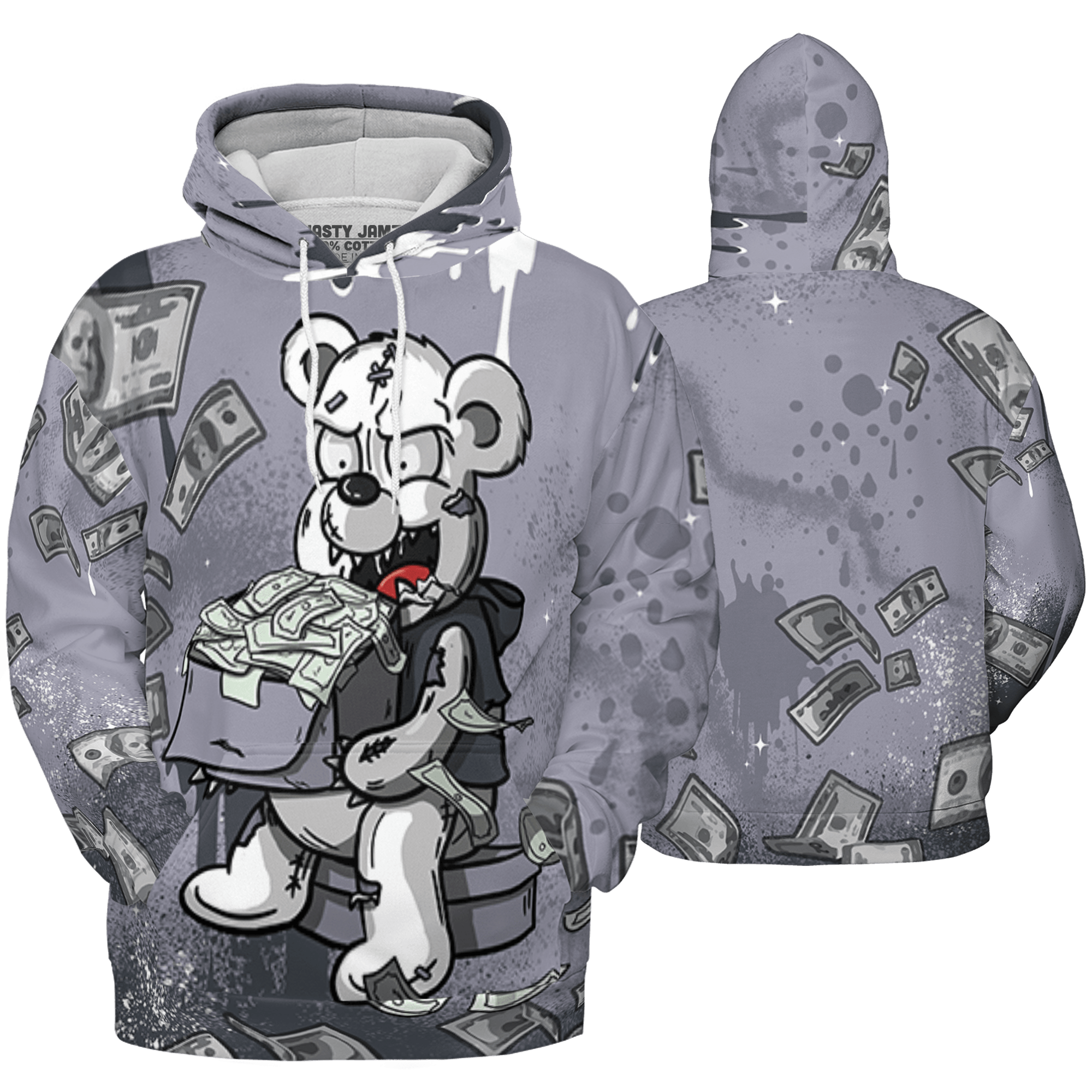 Stealth 14s Hoodie Match Cash Money 3D All-Over Print Splash Paint - NastyJamz
