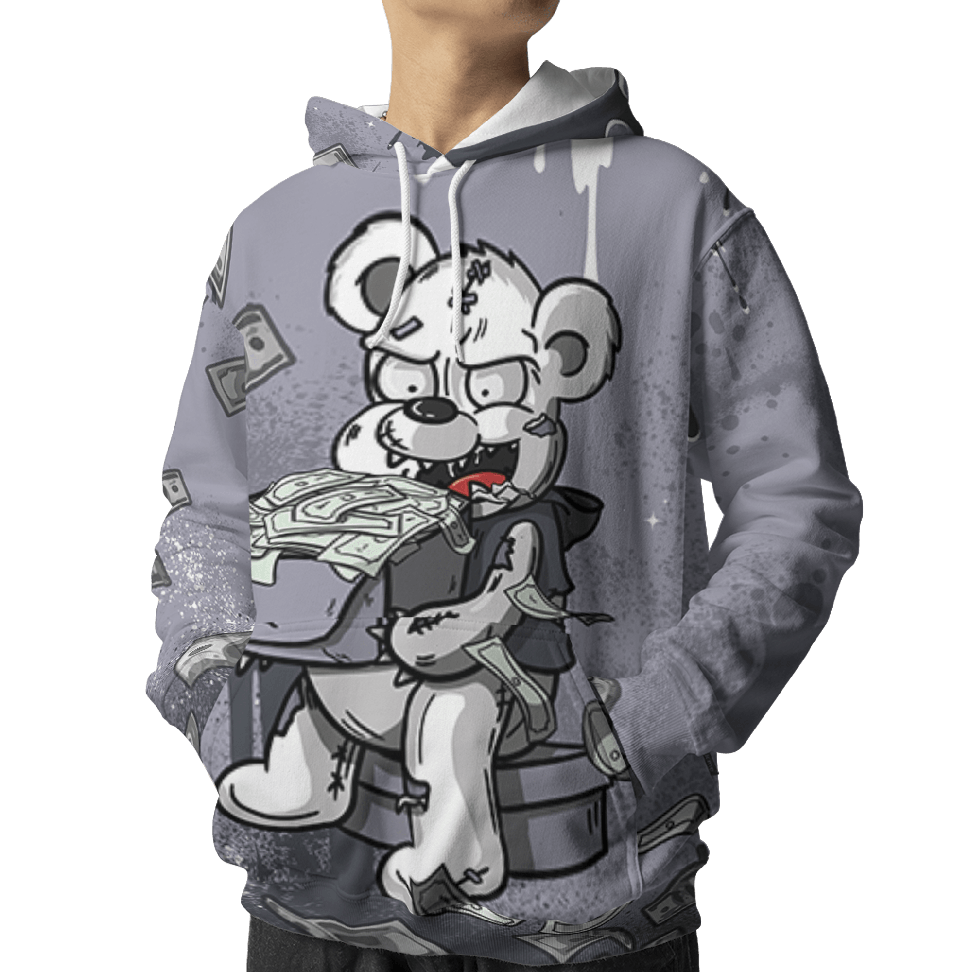 Stealth 14s Hoodie Match Cash Money 3D All-Over Print Splash Paint - NastyJamz