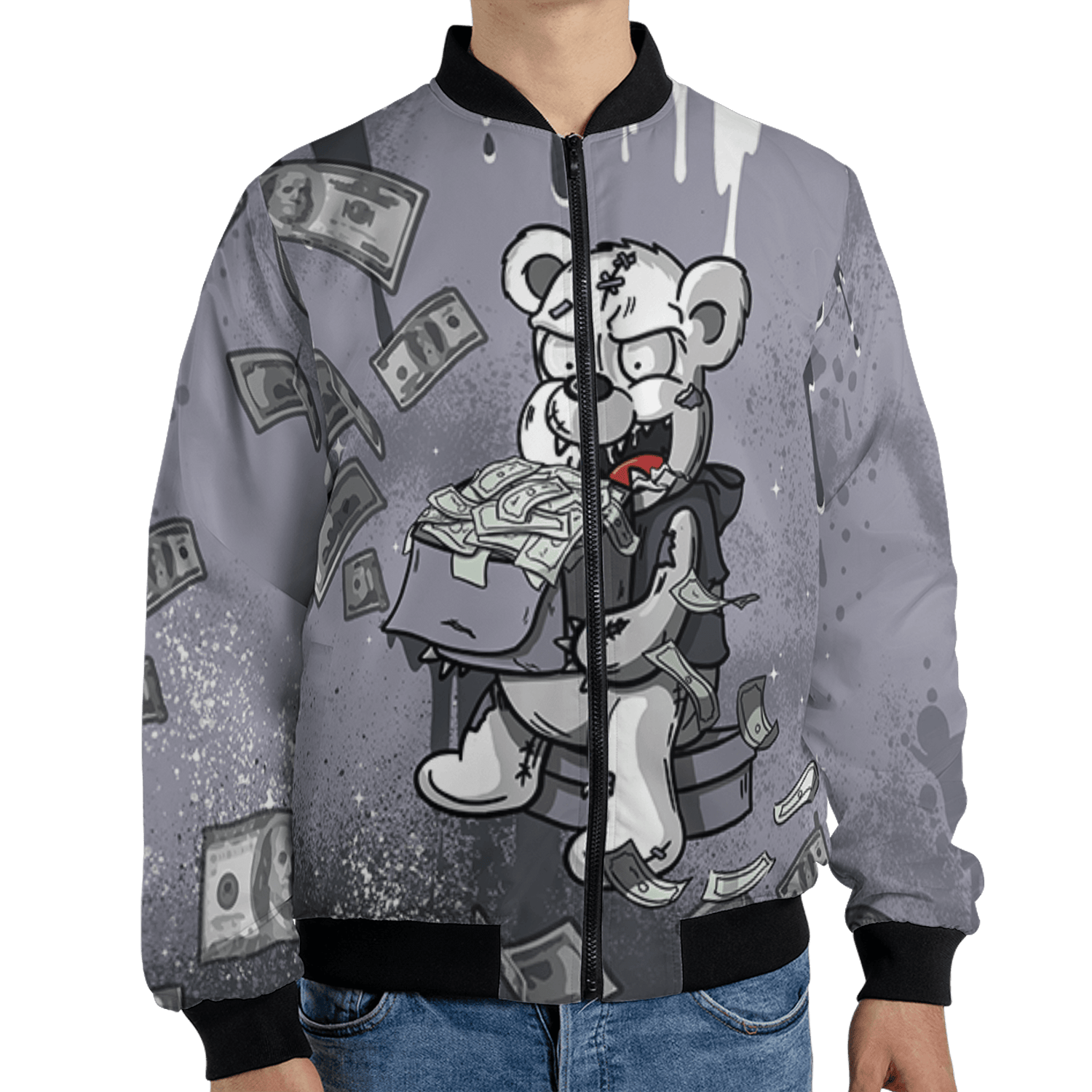 Stealth 14s Jacket Match Cash Money 3D All-Over Print Splash Paint - NastyJamz