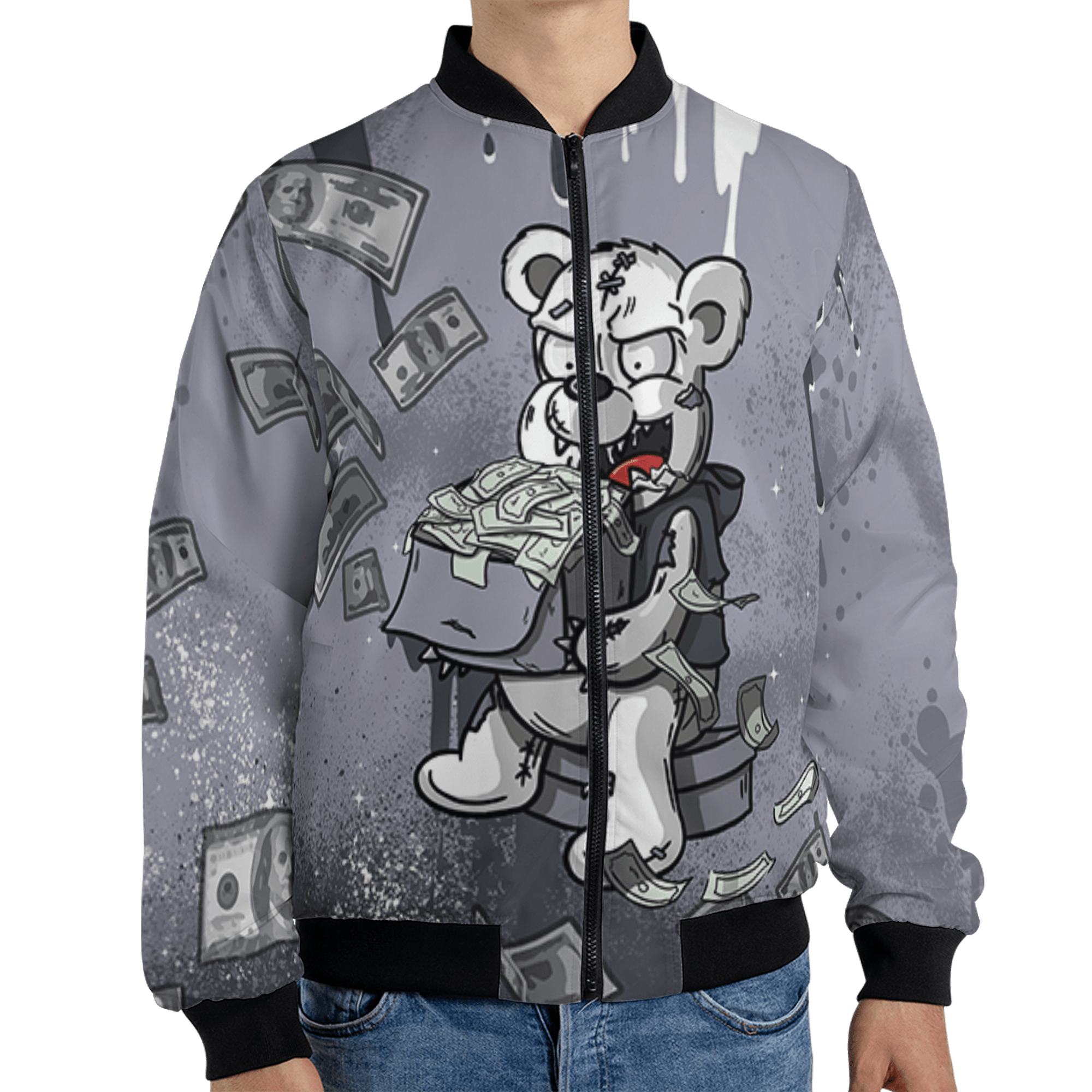 Stealth 14s Jacket Match Cash Money 3D All-Over Print Splash Paint - NastyJamz