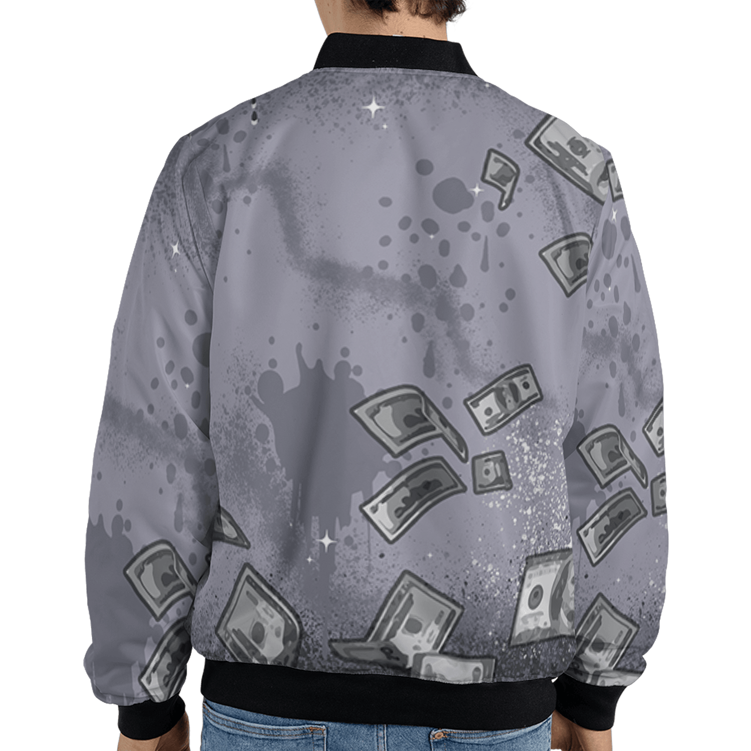Stealth 14s Jacket Match Cash Money 3D All-Over Print Splash Paint - NastyJamz