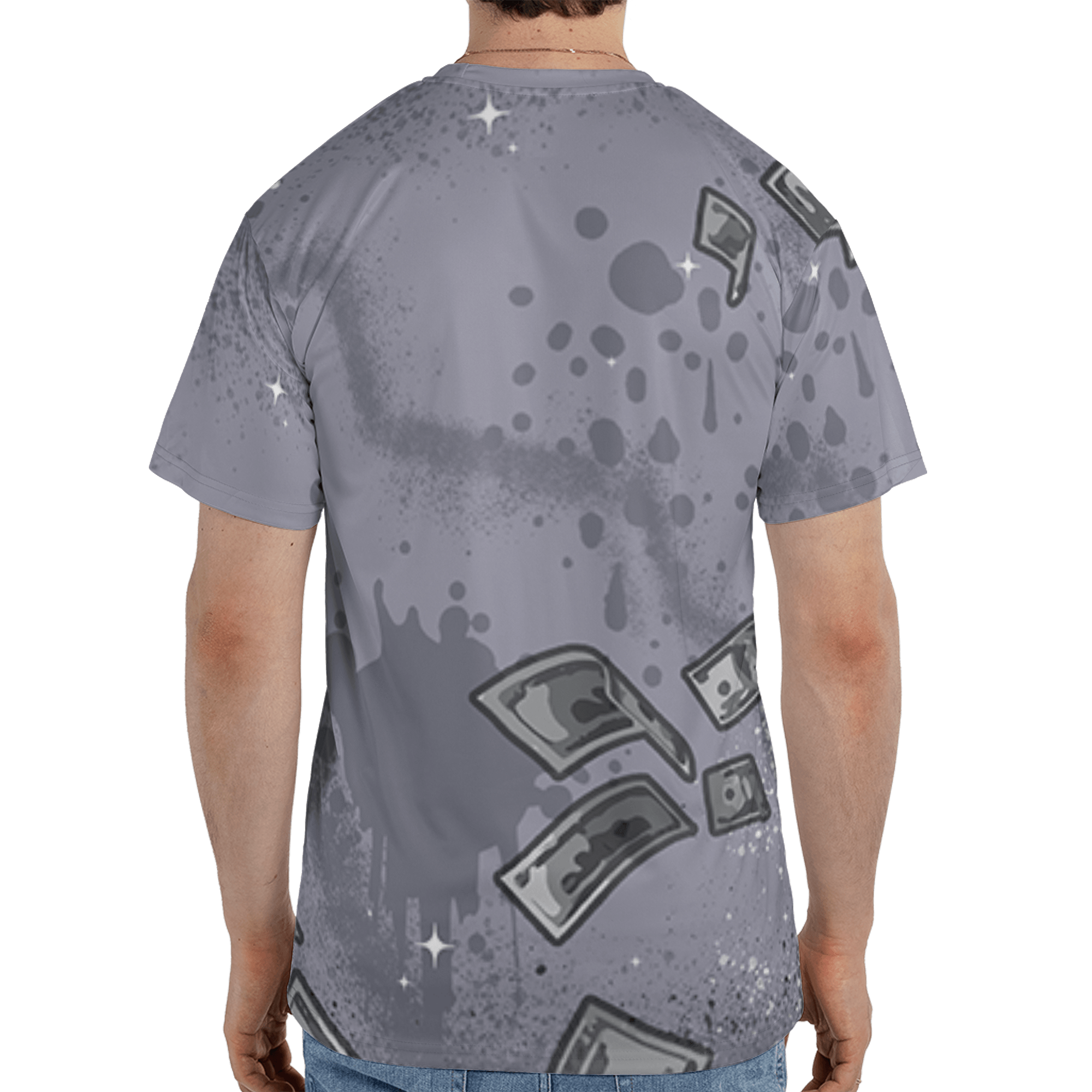 Stealth 14s T Shirt Match Cash Money 3D All-Over Print Splash Paint - NastyJamz