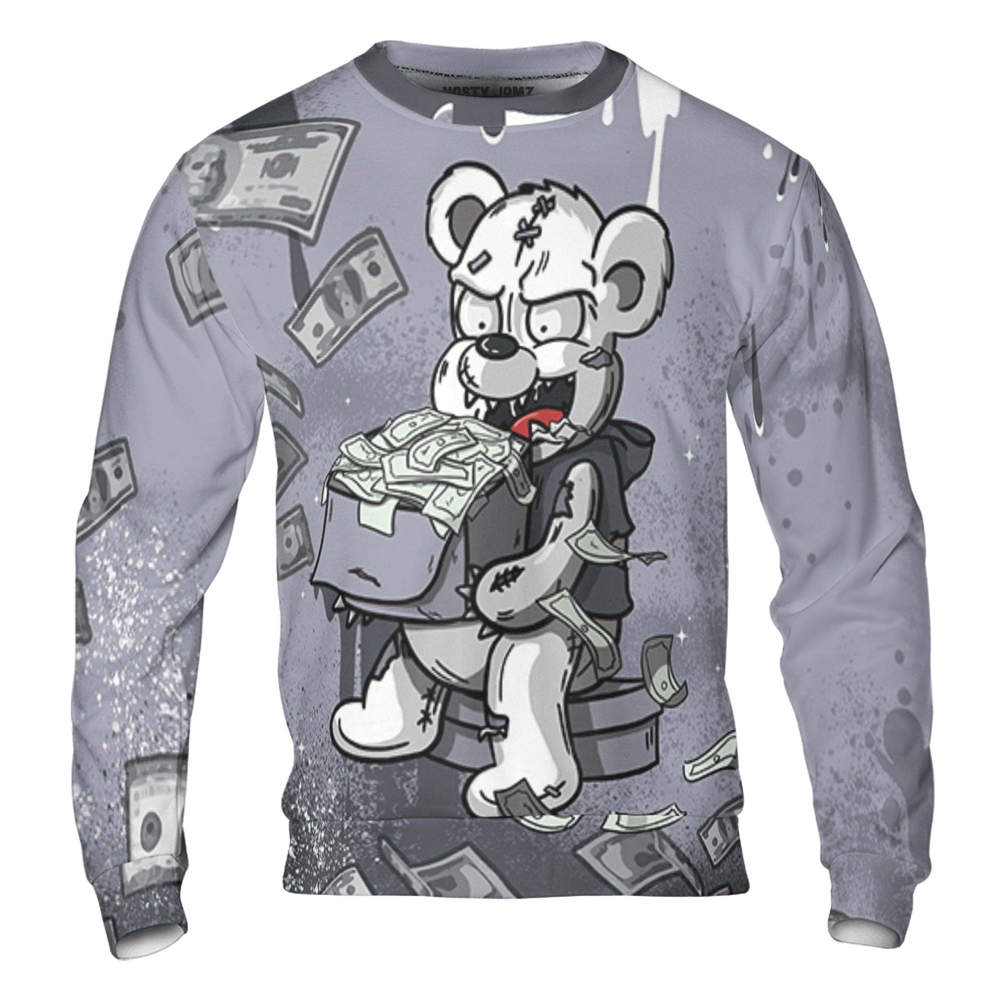 Stealth 14s Sweatshirt Match Cash Money 3D All-Over Print Splash Paint - NastyJamz