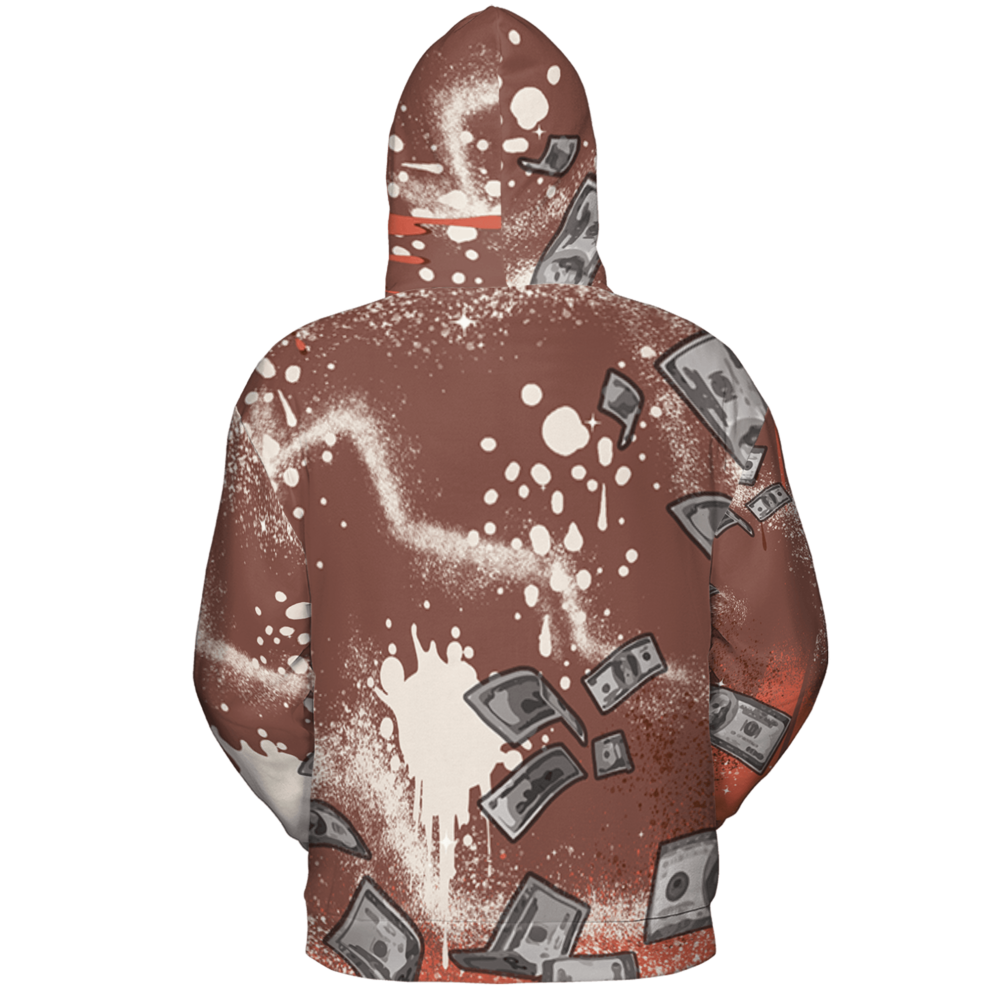 High OG Dusted Clay 1s Hoodie Match Cash Money 3D All-Over Print Splash Paint - NastyJamz