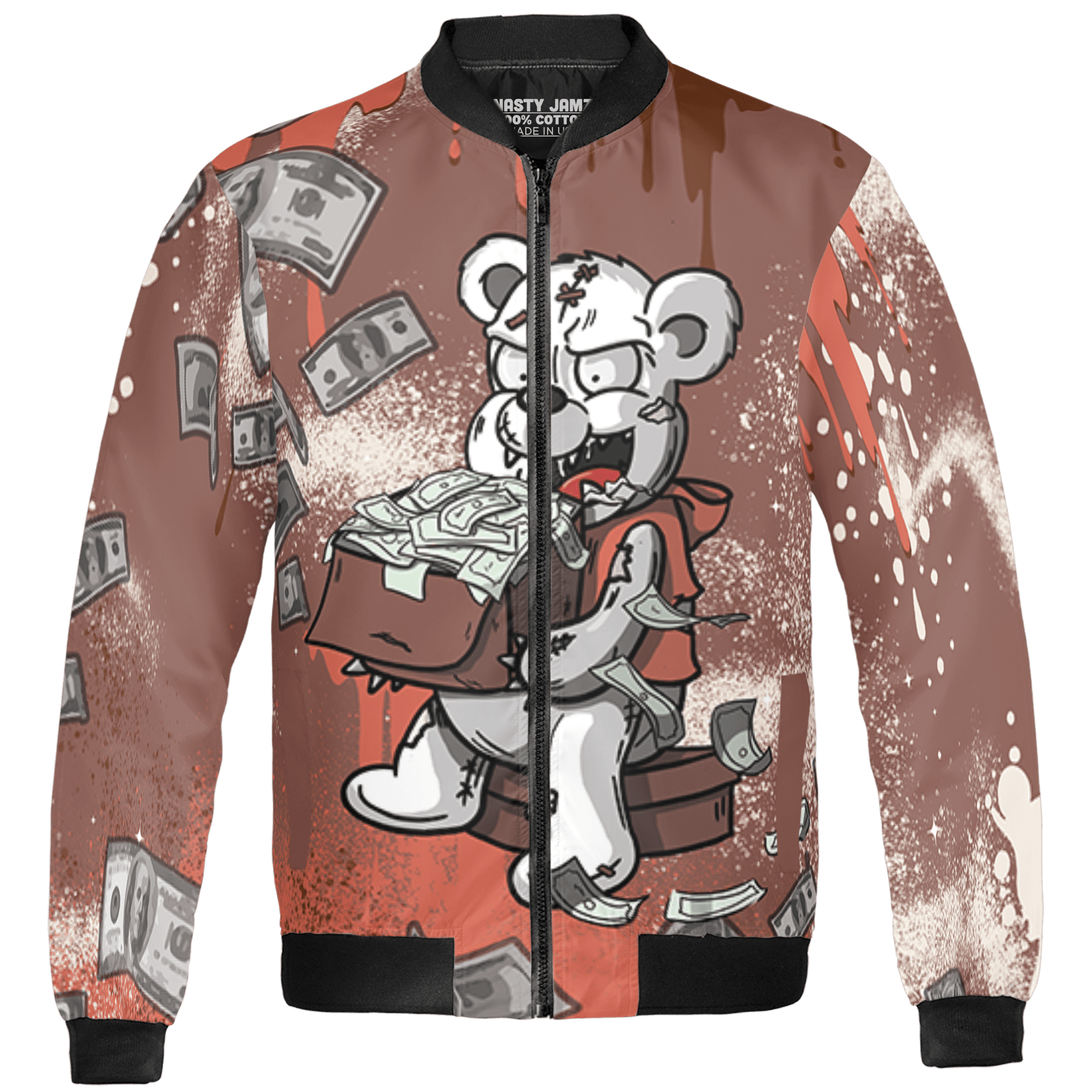High OG Dusted Clay 1s Jacket Match Cash Money 3D All-Over Print Splash Paint - NastyJamz