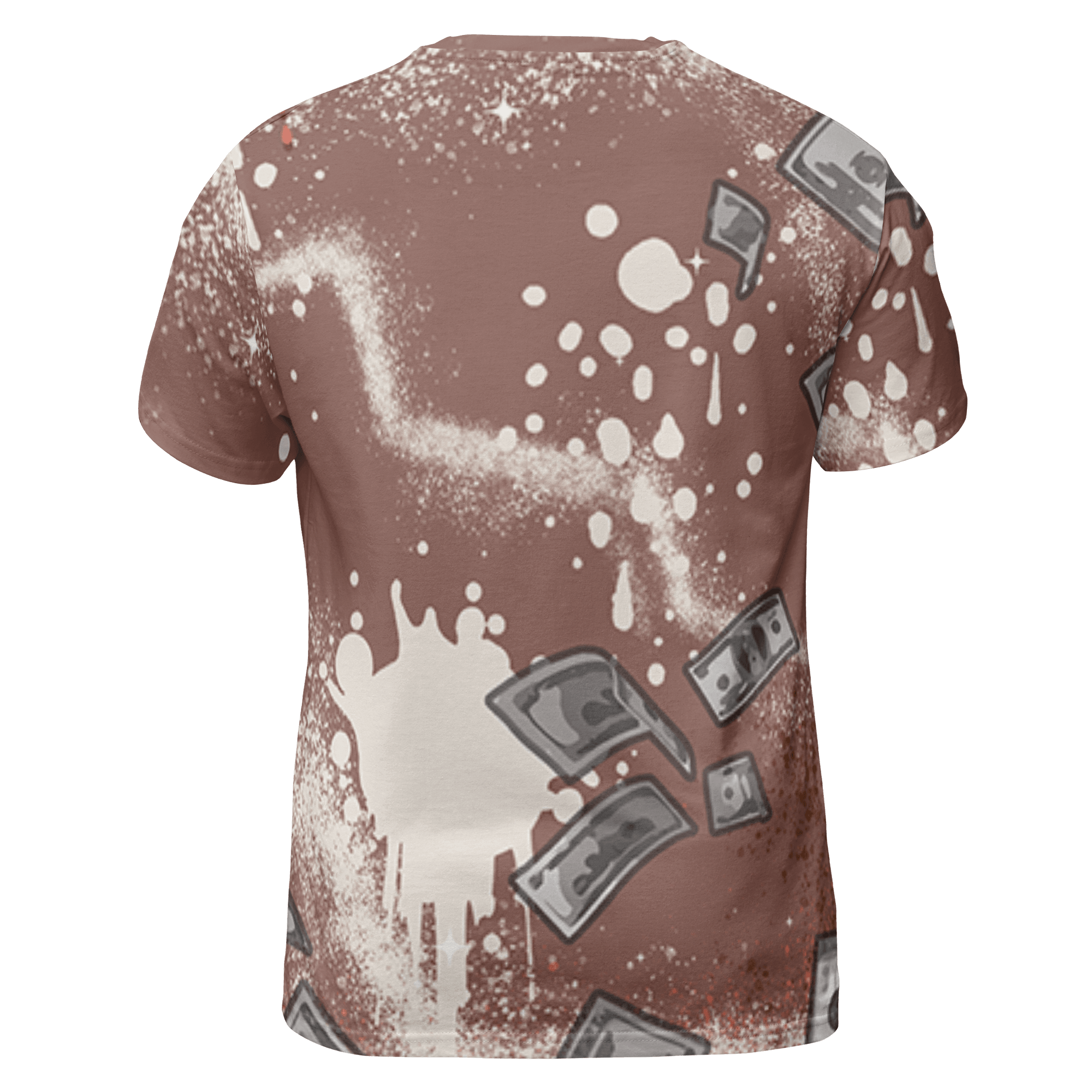 High OG Dusted Clay 1s T Shirt Match Cash Money 3D All-Over Print Splash Paint - NastyJamz