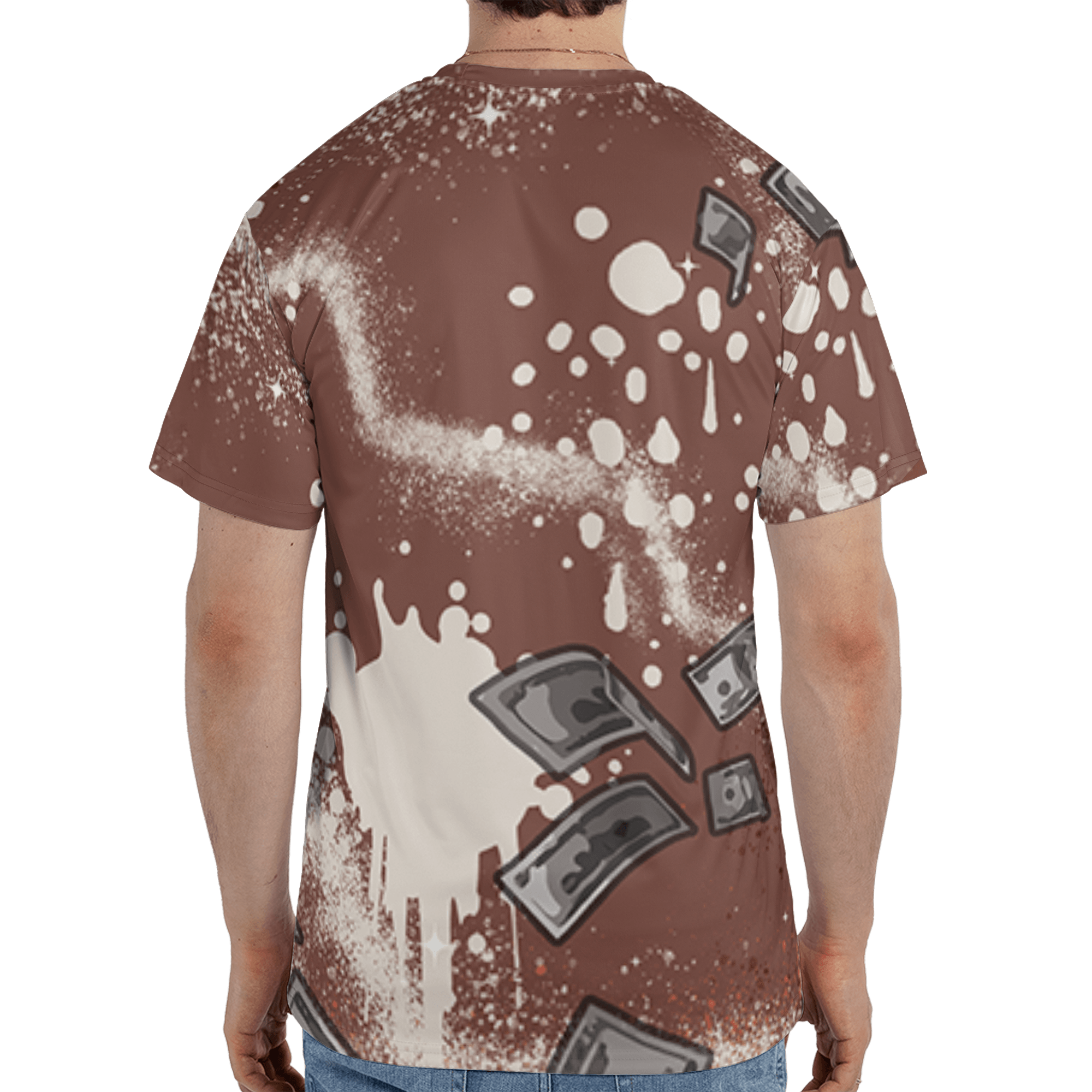 High OG Dusted Clay 1s T Shirt Match Cash Money 3D All-Over Print Splash Paint - NastyJamz