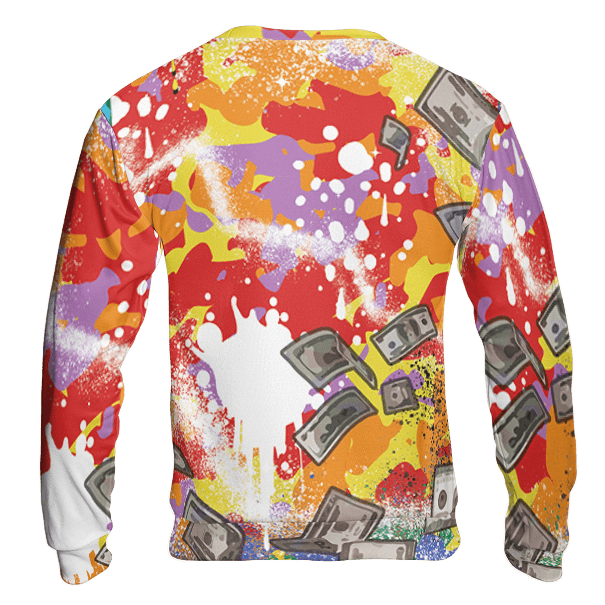 Mid GS Six Championships 1s Sweatshirt Match Cash Money 3D All-Over Print Splash Paint - NastyJamz