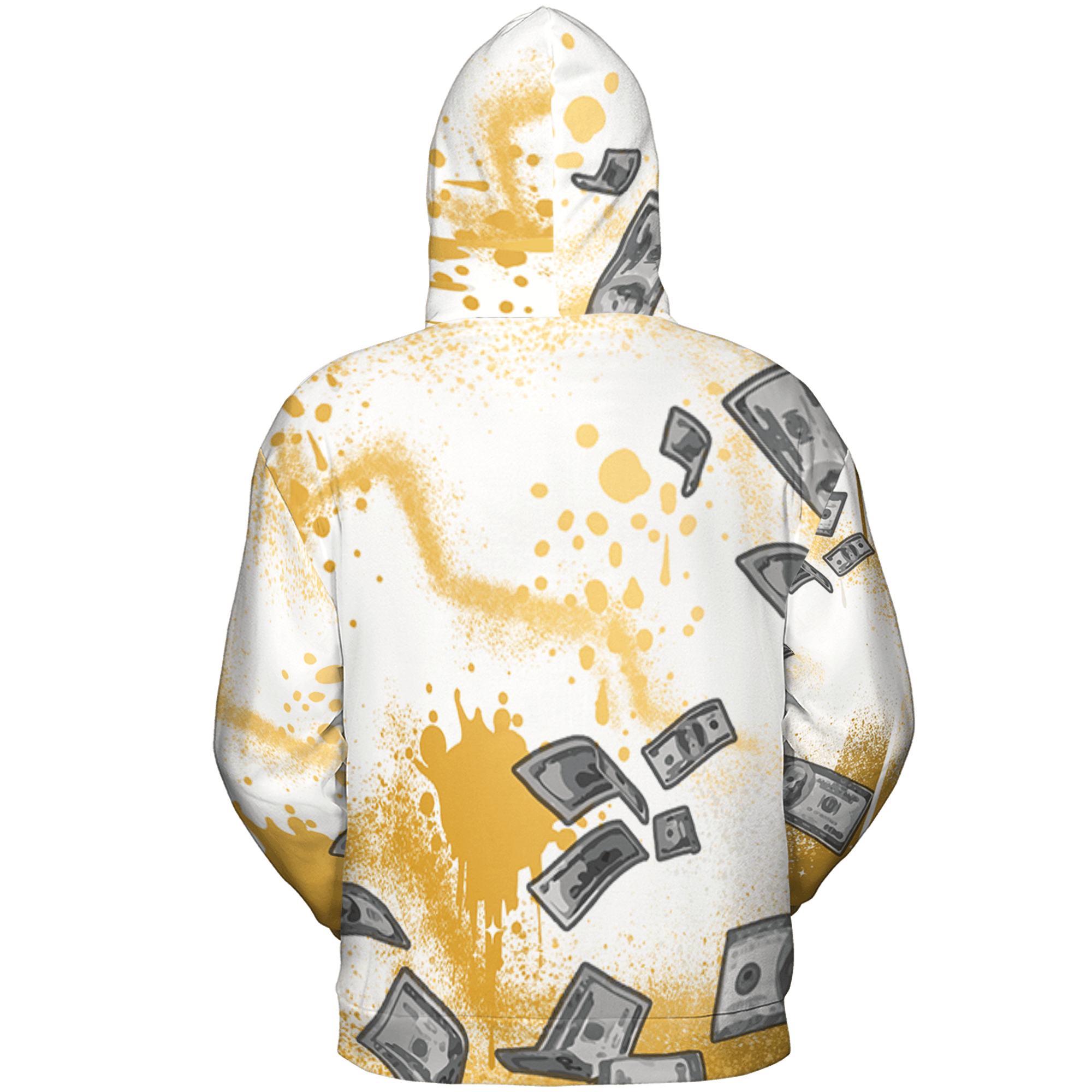 Sail 4s Hoodie Match Cash Money 3D All-Over Print Splash Paint - NastyJamz