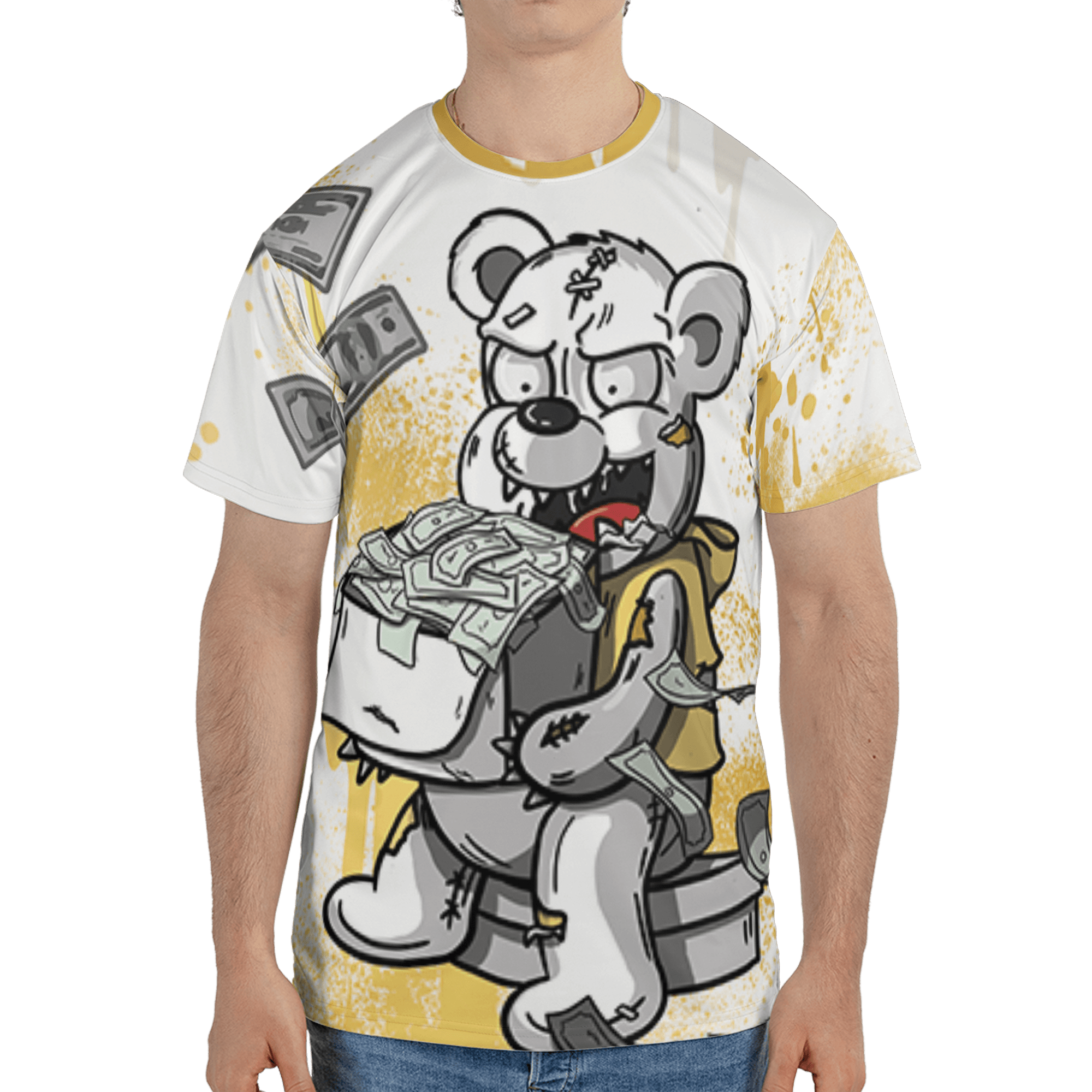 Sail 4s T Shirt Match Cash Money 3D All-Over Print Splash Paint - NastyJamz