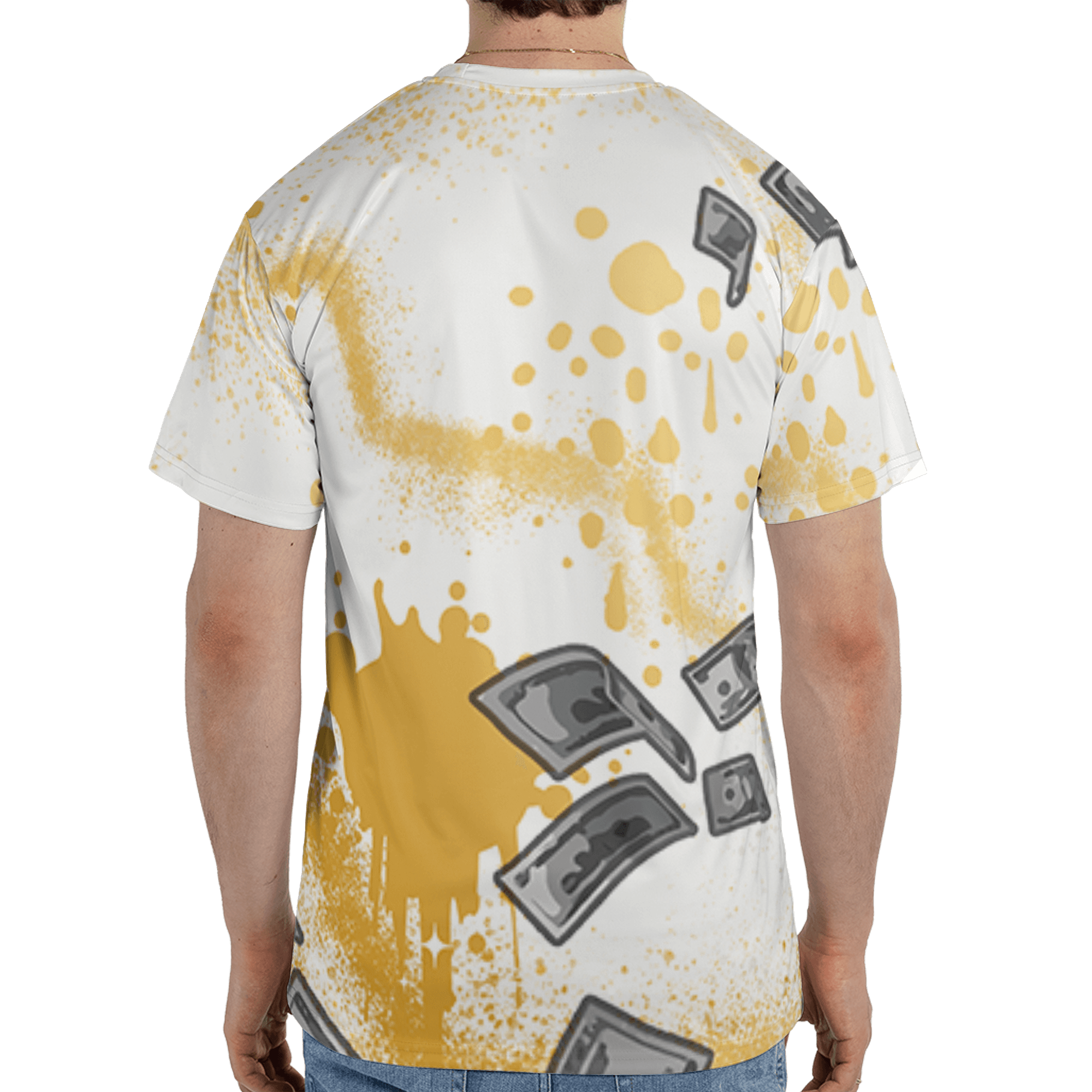 Sail 4s T Shirt Match Cash Money 3D All-Over Print Splash Paint - NastyJamz