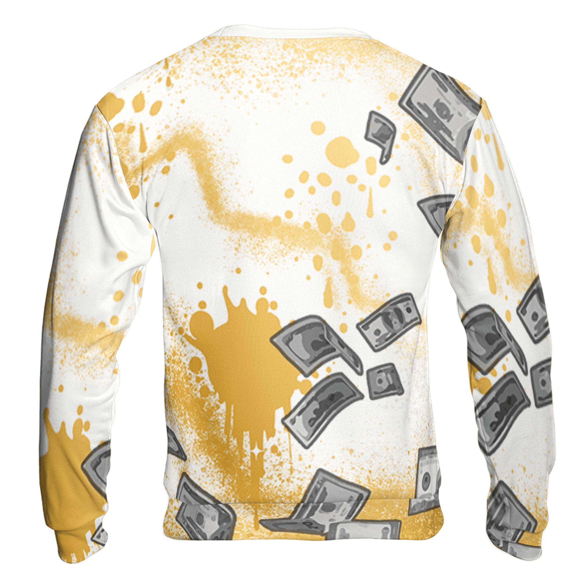 Sail 4s Sweatshirt Match Cash Money 3D All-Over Print Splash Paint - NastyJamz