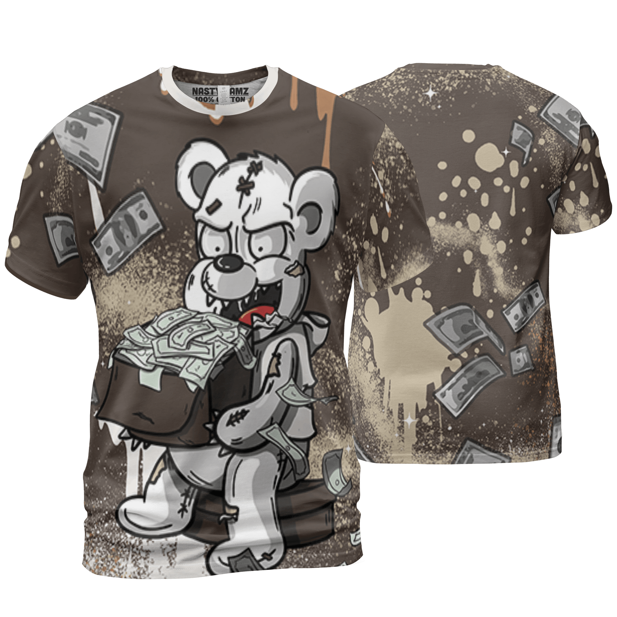 Jumpman Jack T Shirt Match Cash Money 3D All-Over Print Splash Paint - NastyJamz