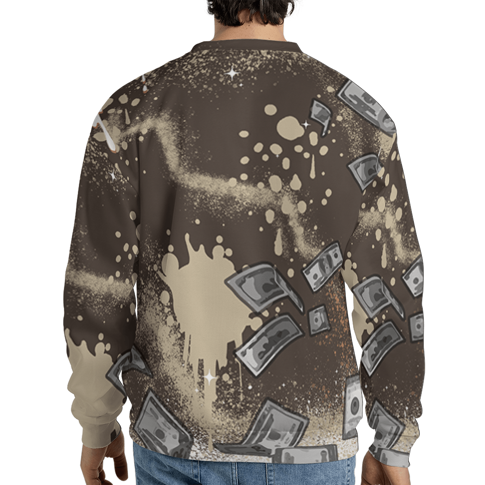 Jumpman Jack Sweatshirt Match Cash Money 3D All-Over Print Splash Paint - NastyJamz