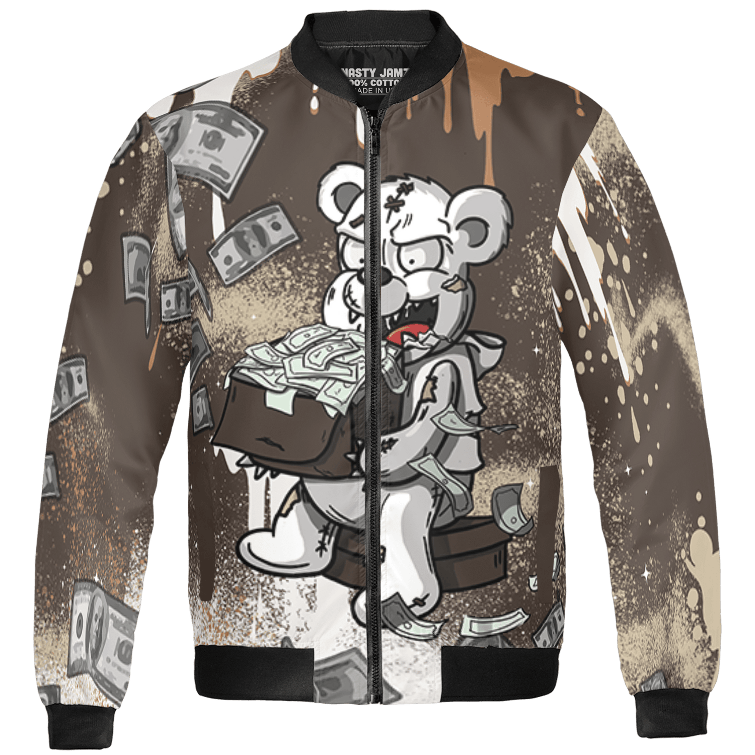 Jumpman Jack Jacket Match Cash Money 3D All-Over Print Splash Paint - NastyJamz