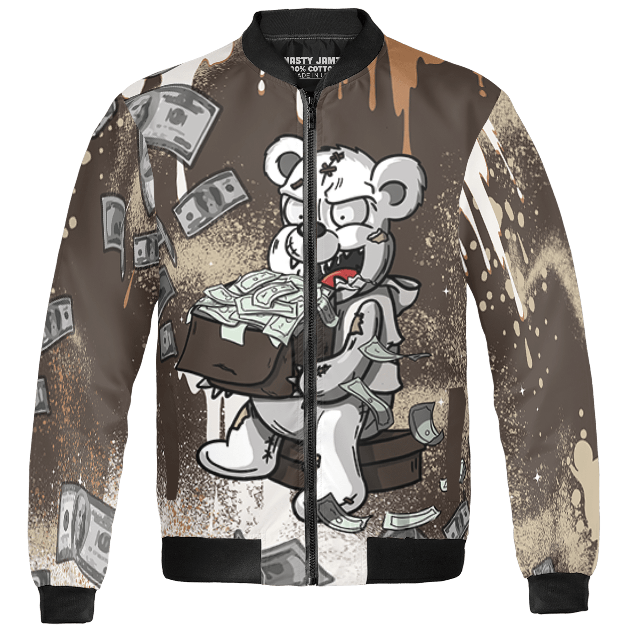 Jumpman Jack Jacket Match Cash Money 3D All-Over Print Splash Paint - NastyJamz